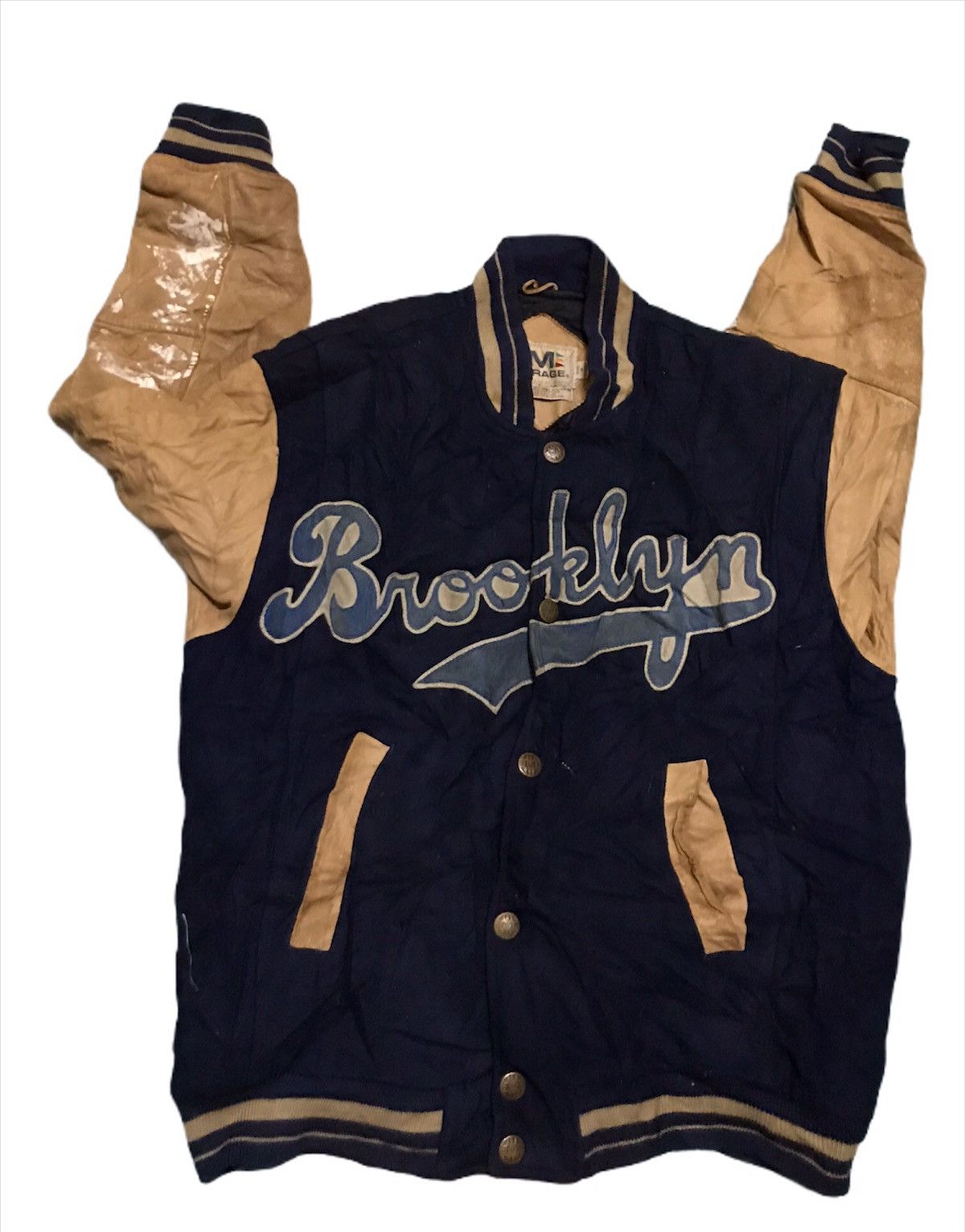 Vintage Pickup !! Mirage pig skin logo varsity jacket Size US L / EU 52-54 / 3 - 4 Thumbnail