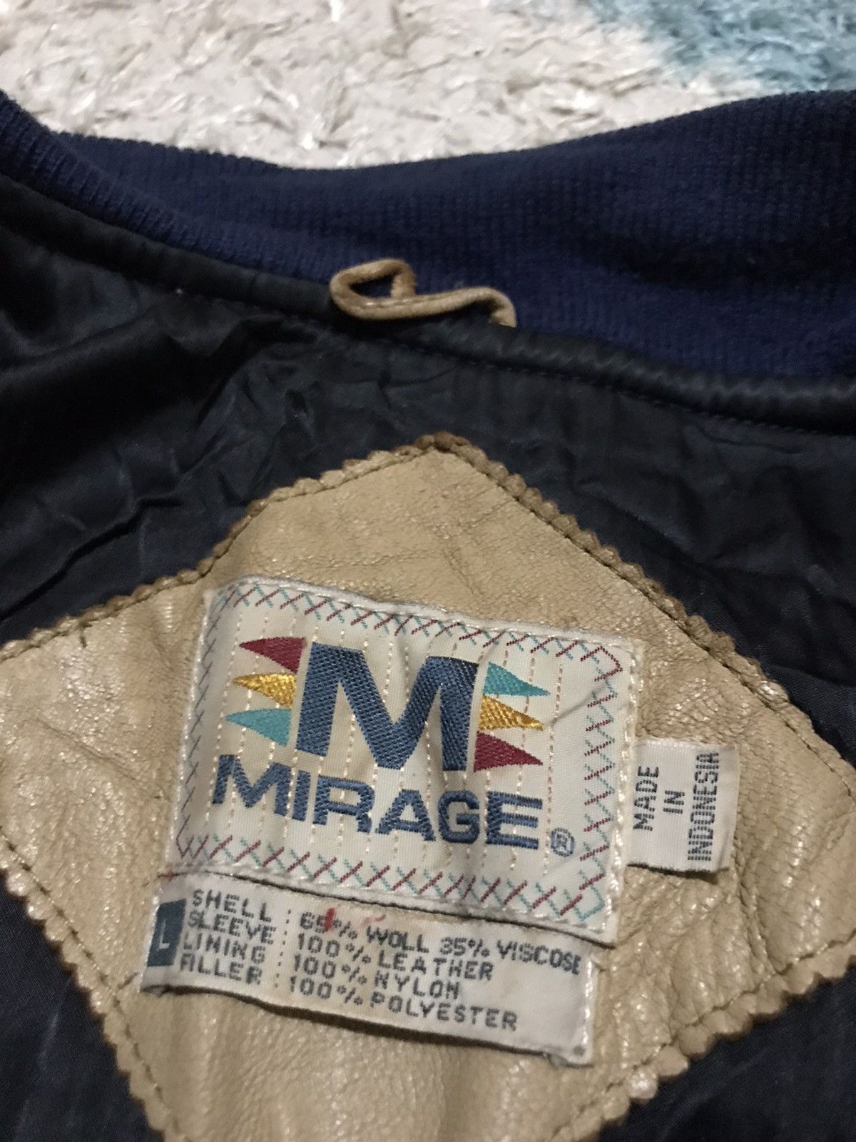 Vintage Pickup !! Mirage pig skin logo varsity jacket Size US L / EU 52-54 / 3 - 2 Thumbnail