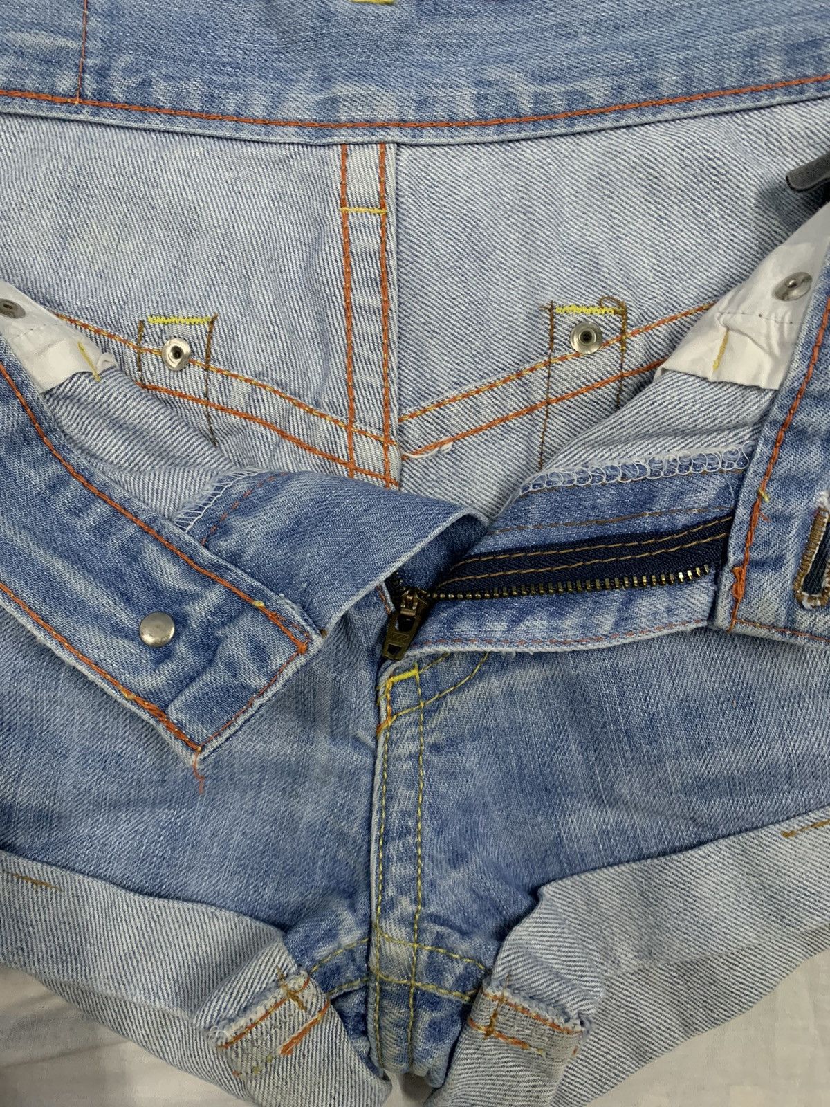 Blue Blue Japan Blue Blue Japan Light Wash Clawmark Distressed Denim Shorts Size 29" - 8 Thumbnail