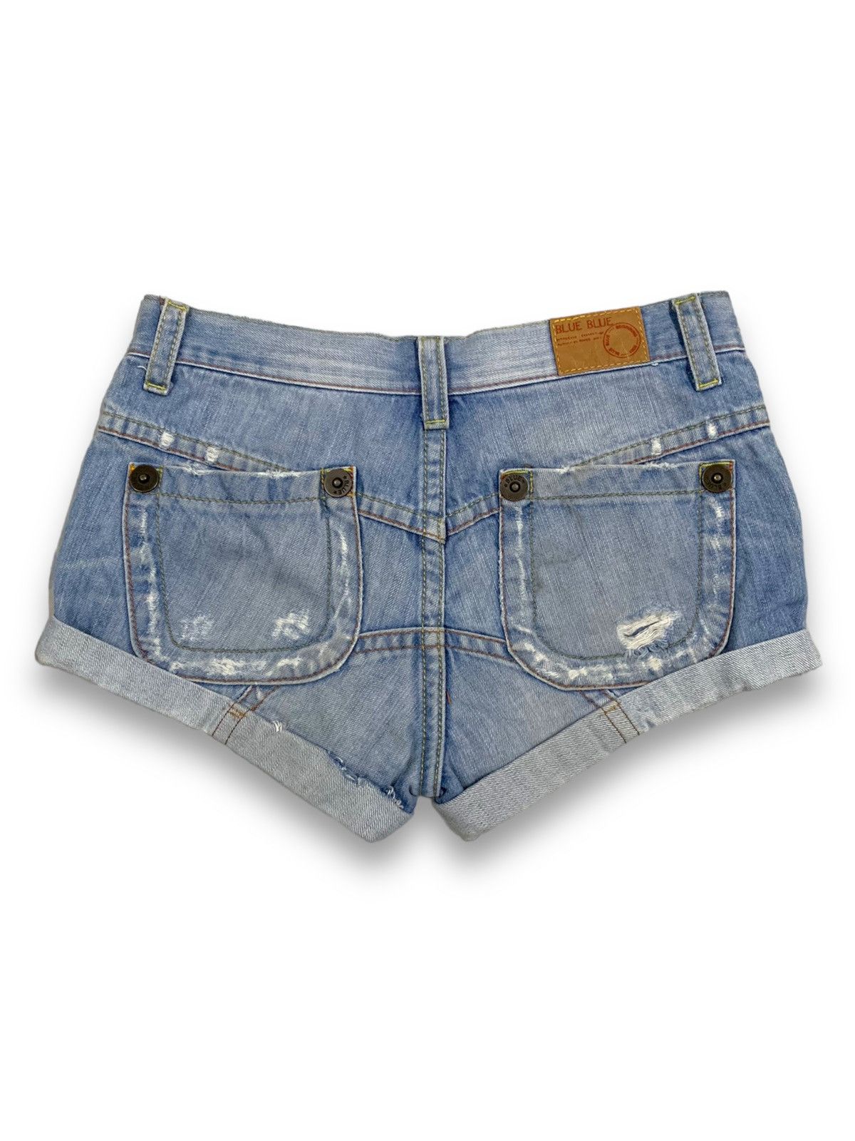 Blue Blue Japan Blue Blue Japan Light Wash Clawmark Distressed Denim Shorts Size 29" - 2 Thumbnail