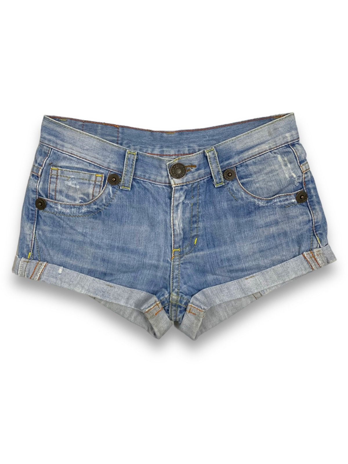 Blue Blue Japan Blue Blue Japan Light Wash Clawmark Distressed Denim Shorts Size 29" - 1 Thumbnail