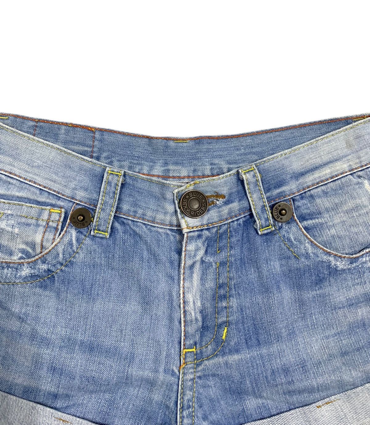Blue Blue Japan Blue Blue Japan Light Wash Clawmark Distressed Denim Shorts Size 29" - 5 Thumbnail