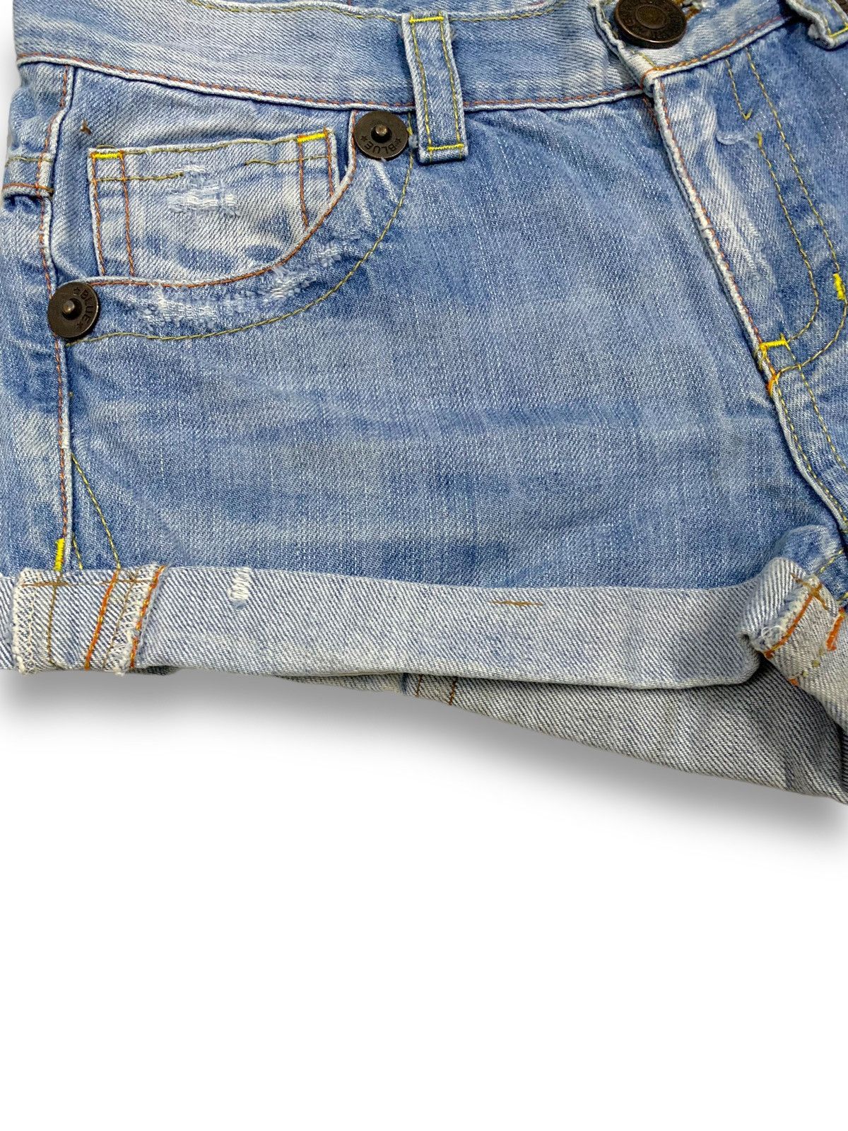 Blue Blue Japan Blue Blue Japan Light Wash Clawmark Distressed Denim Shorts Size 29" - 11 Thumbnail
