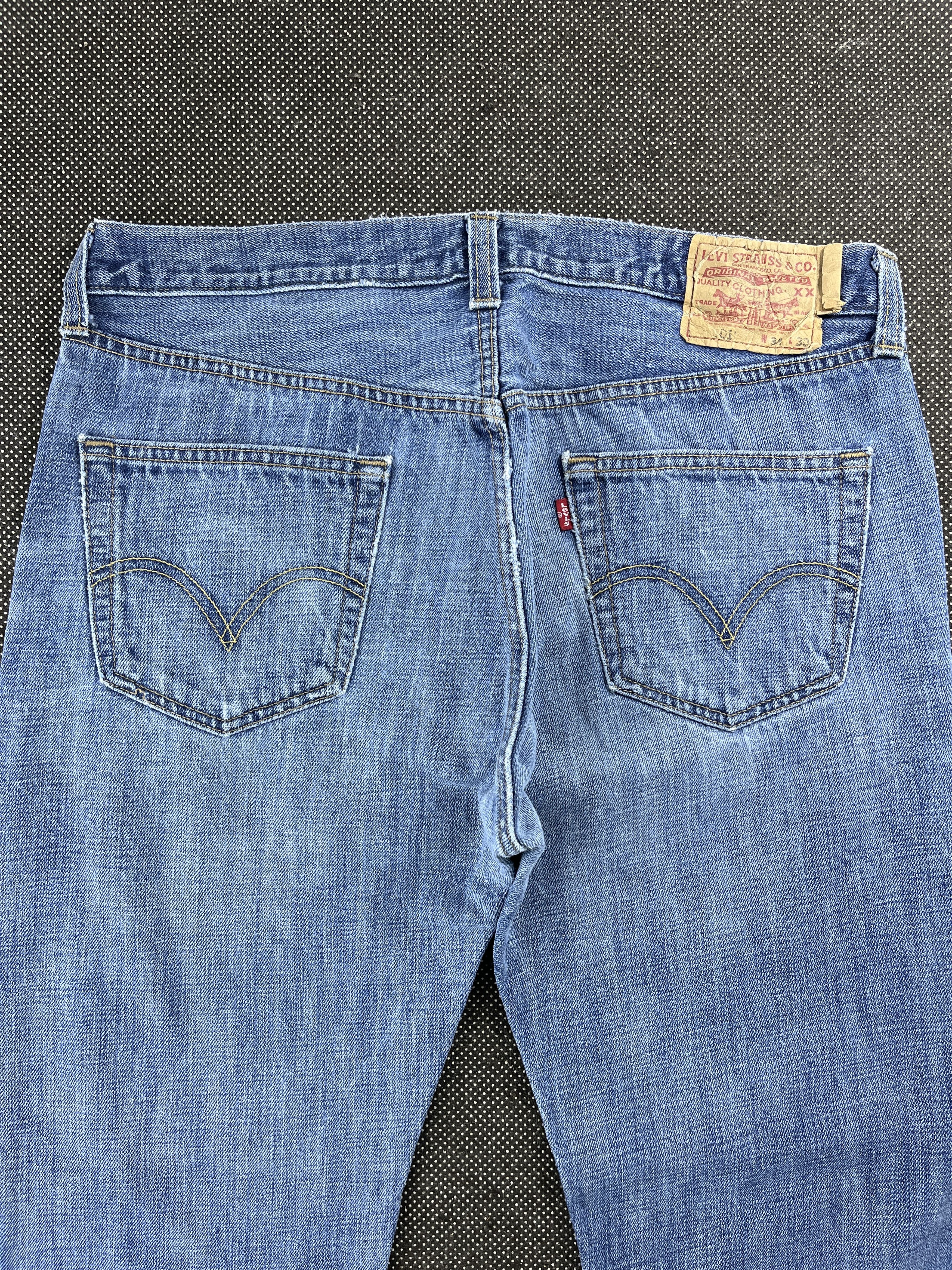Levi's Vintage Levi’s 501 Ripped Jeans 35 x 29 Denim - J261 Size US 35 - 4 Thumbnail