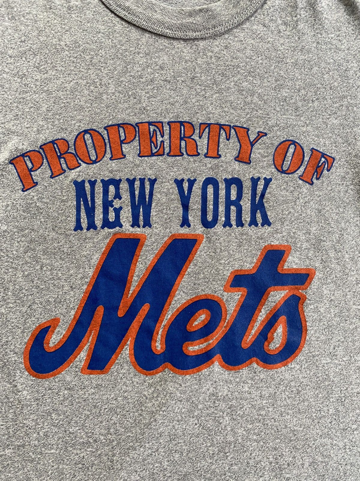 MLB Vintage 80’s New York Mets Single Stitch Trench Tee Size US XS / EU 42 / 0 - 2 Thumbnail