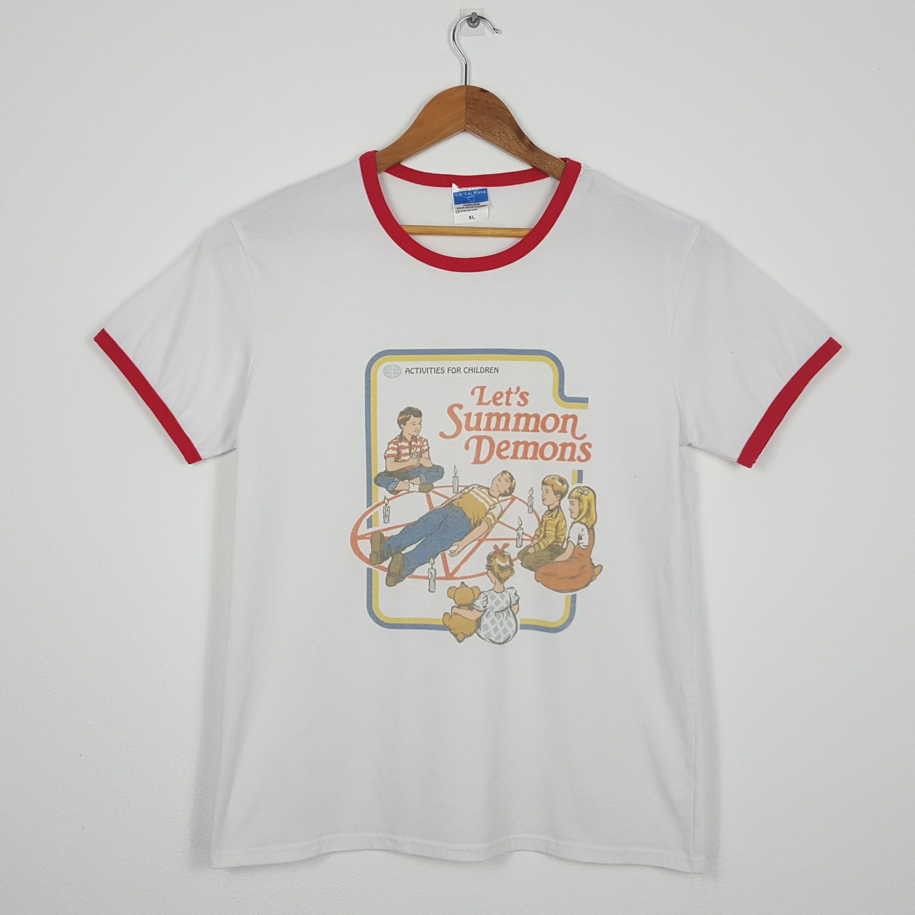 Expert Horror × Vintage Vintage Let's Summons Demons Horror Art T-Shirt Size US M / EU 48-50 / 2 - 1 Thumbnail