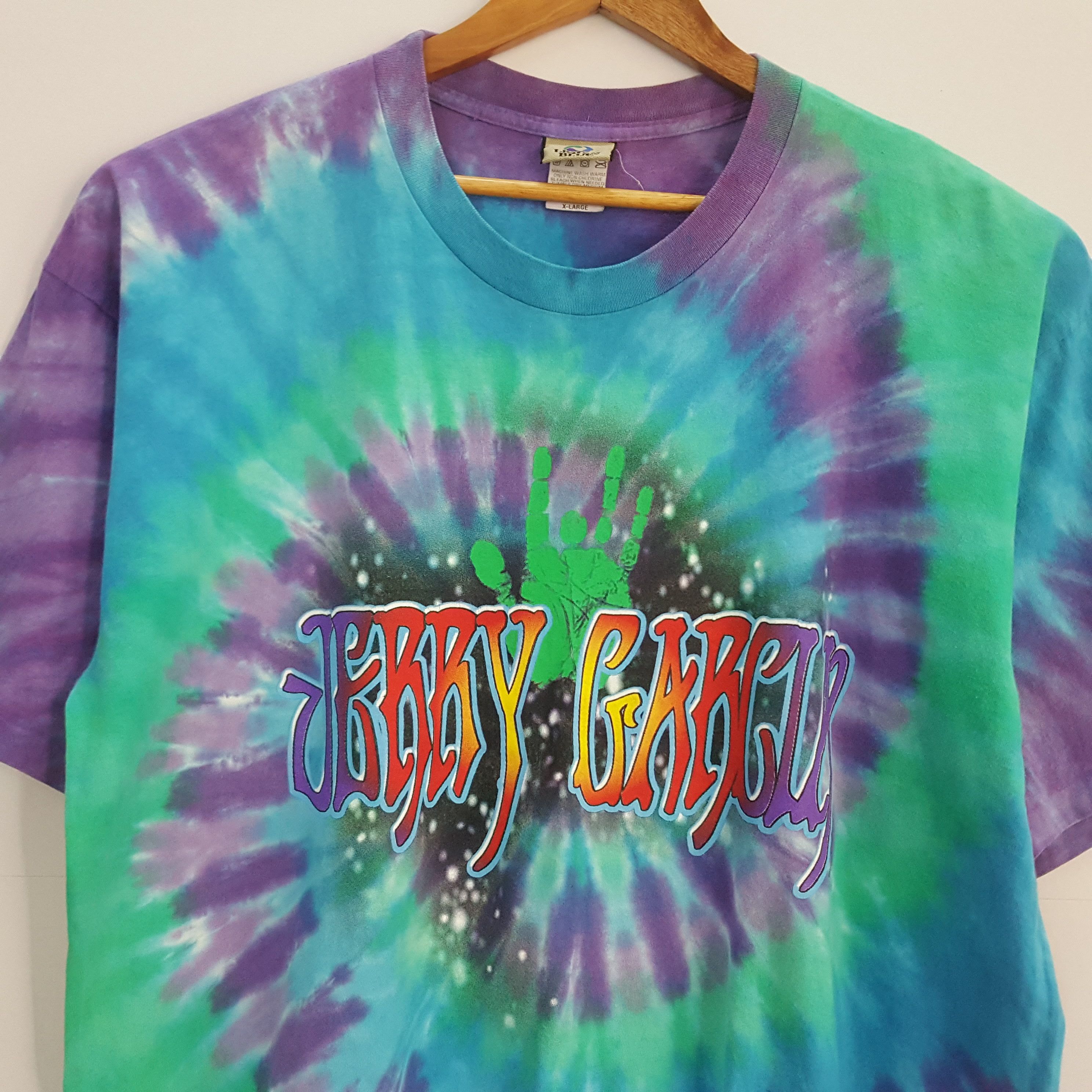 Band Tees × Liquid Blue × Vintage Vintage 90's JERRY GARCIA American Rock Band t-shirt Size US XL / EU 56 / 4 - 3 Thumbnail