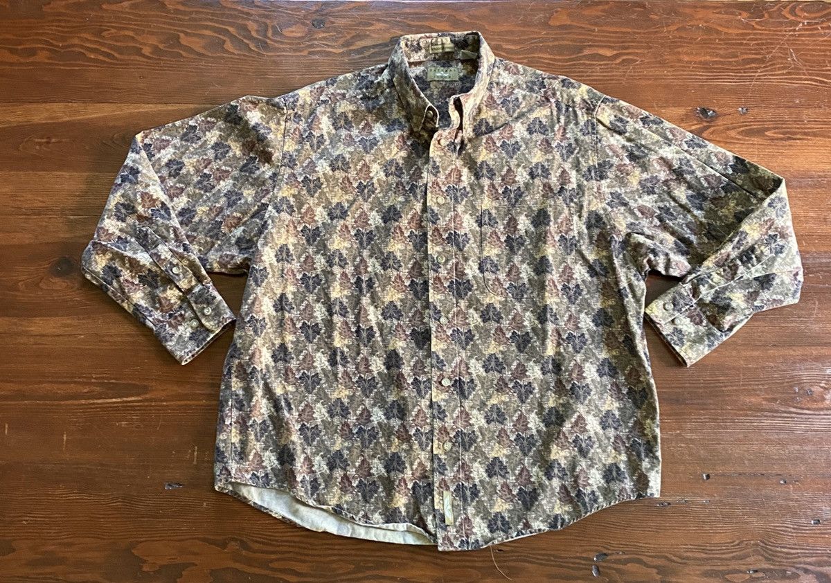 Natural Issue Vintage 90’s Natural Issue Leaves All Over Button Up Size US L / EU 52-54 / 3 - 2 Thumbnail