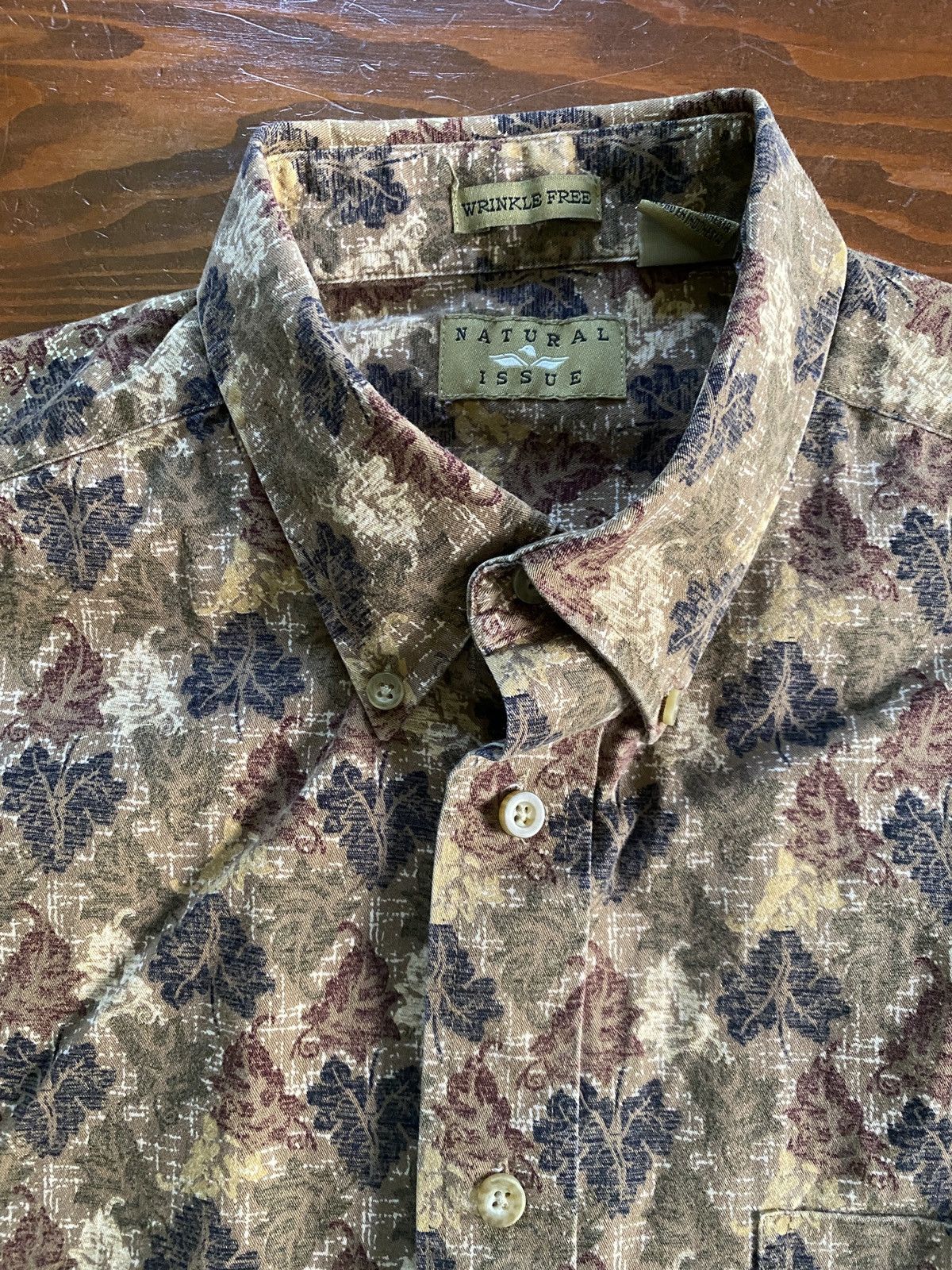 Natural Issue Vintage 90’s Natural Issue Leaves All Over Button Up Size US L / EU 52-54 / 3 - 3 Thumbnail