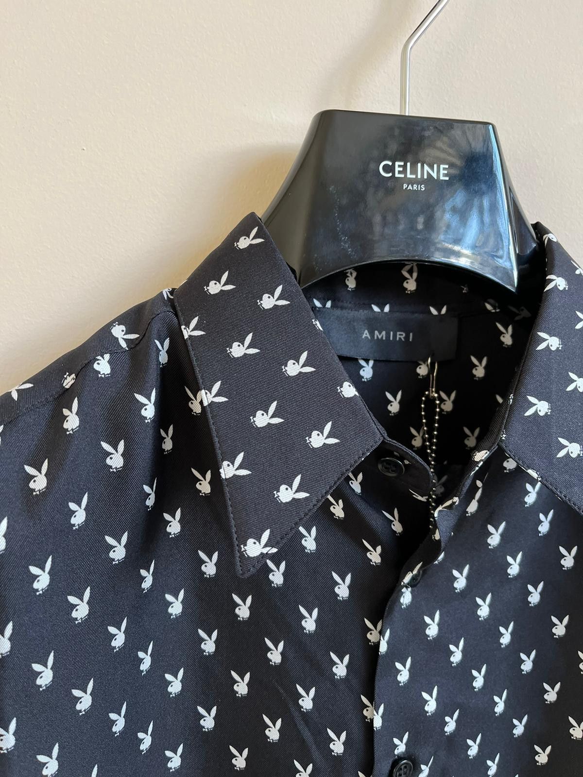 Amiri × Playboy Button up Shirt in Black Color with White Polka Size US M / EU 48-50 / 2 - 8 Thumbnail