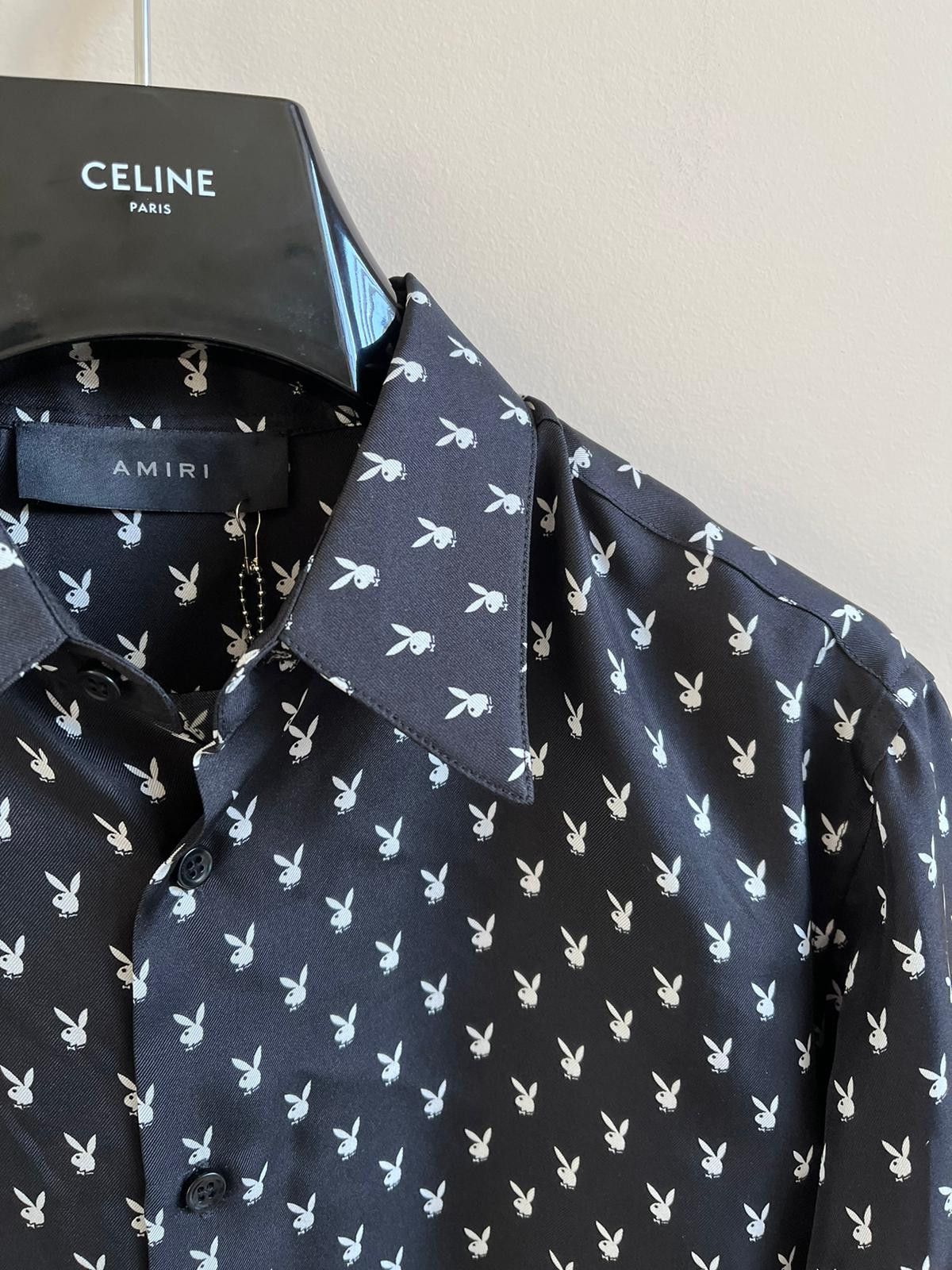 Amiri × Playboy Button up Shirt in Black Color with White Polka Size US M / EU 48-50 / 2 - 7 Thumbnail