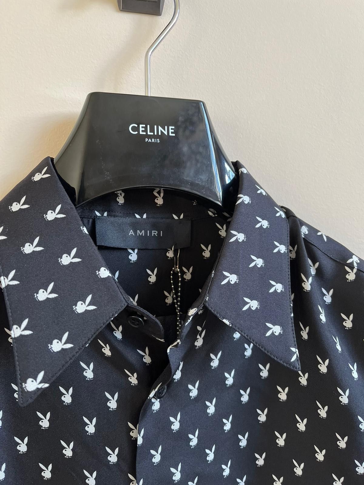 Amiri × Playboy Button up Shirt in Black Color with White Polka Size US M / EU 48-50 / 2 - 6 Thumbnail