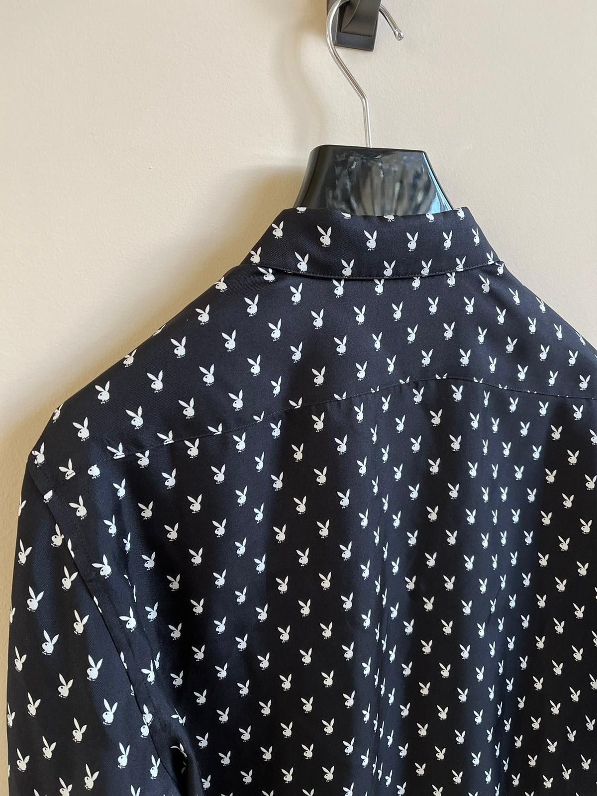 Amiri × Playboy Button up Shirt in Black Color with White Polka Size US M / EU 48-50 / 2 - 15 Thumbnail