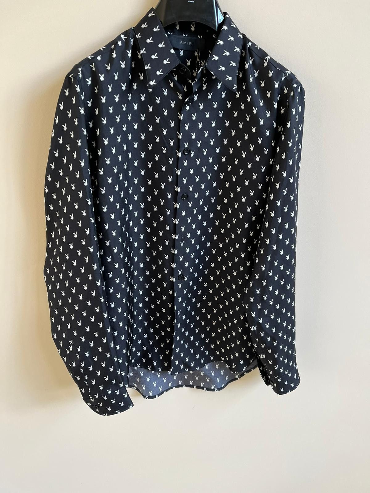 Amiri × Playboy Button up Shirt in Black Color with White Polka Size US M / EU 48-50 / 2 - 10 Thumbnail