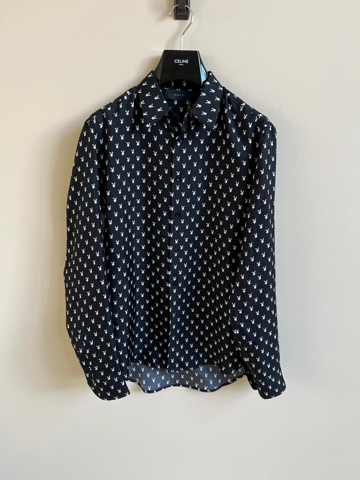 Amiri × Playboy Button up Shirt in Black Color with White Polka Size US M / EU 48-50 / 2 - 3 Thumbnail