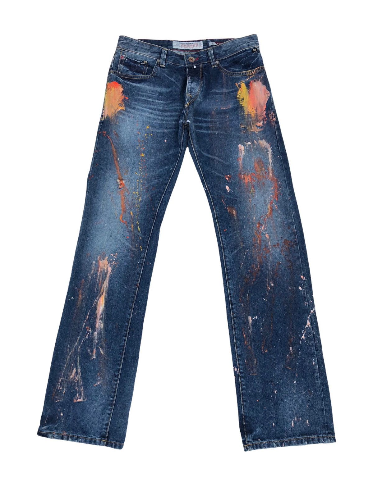 Japanese Brand Japanese Nicole For Men Custom Painted Flare Jeans Size US 32 / EU 48 - 1 Thumbnail
