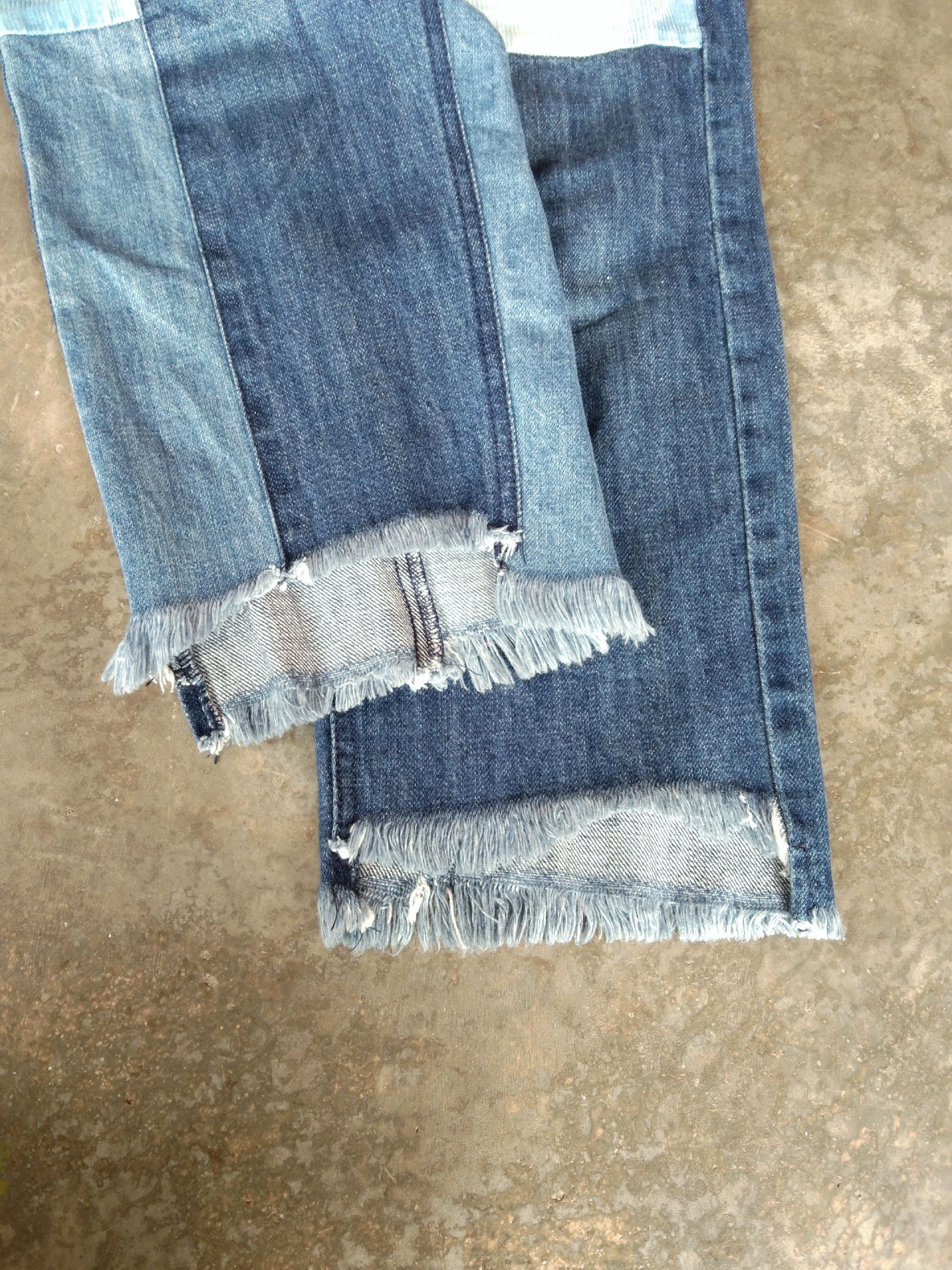 Japanese Brand × Jean Japanese Brand As Know As Patchwork Cropped Jeans Size US 29 - 6 Thumbnail