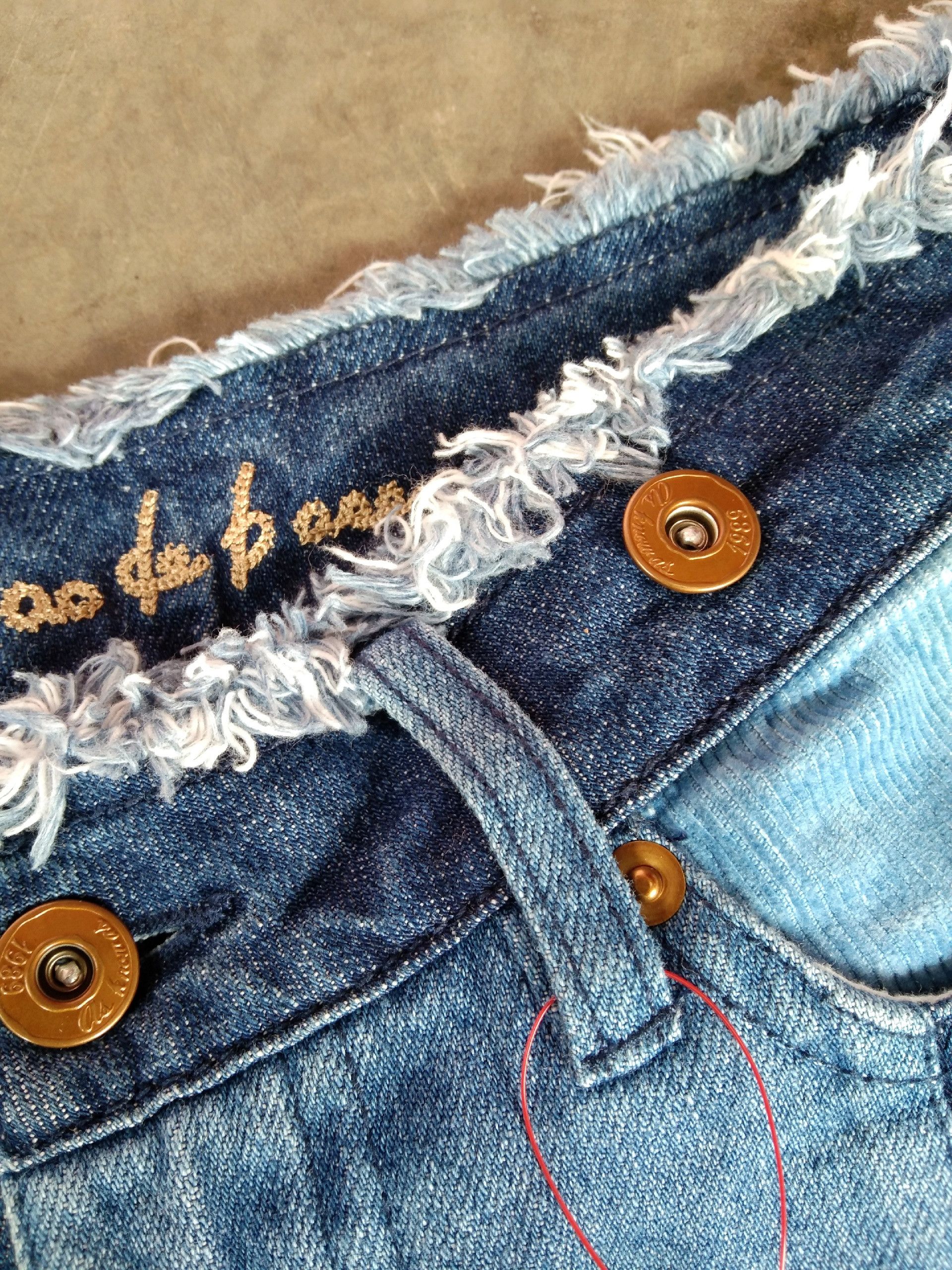 Japanese Brand × Jean Japanese Brand As Know As Patchwork Cropped Jeans Size US 29 - 9 Thumbnail