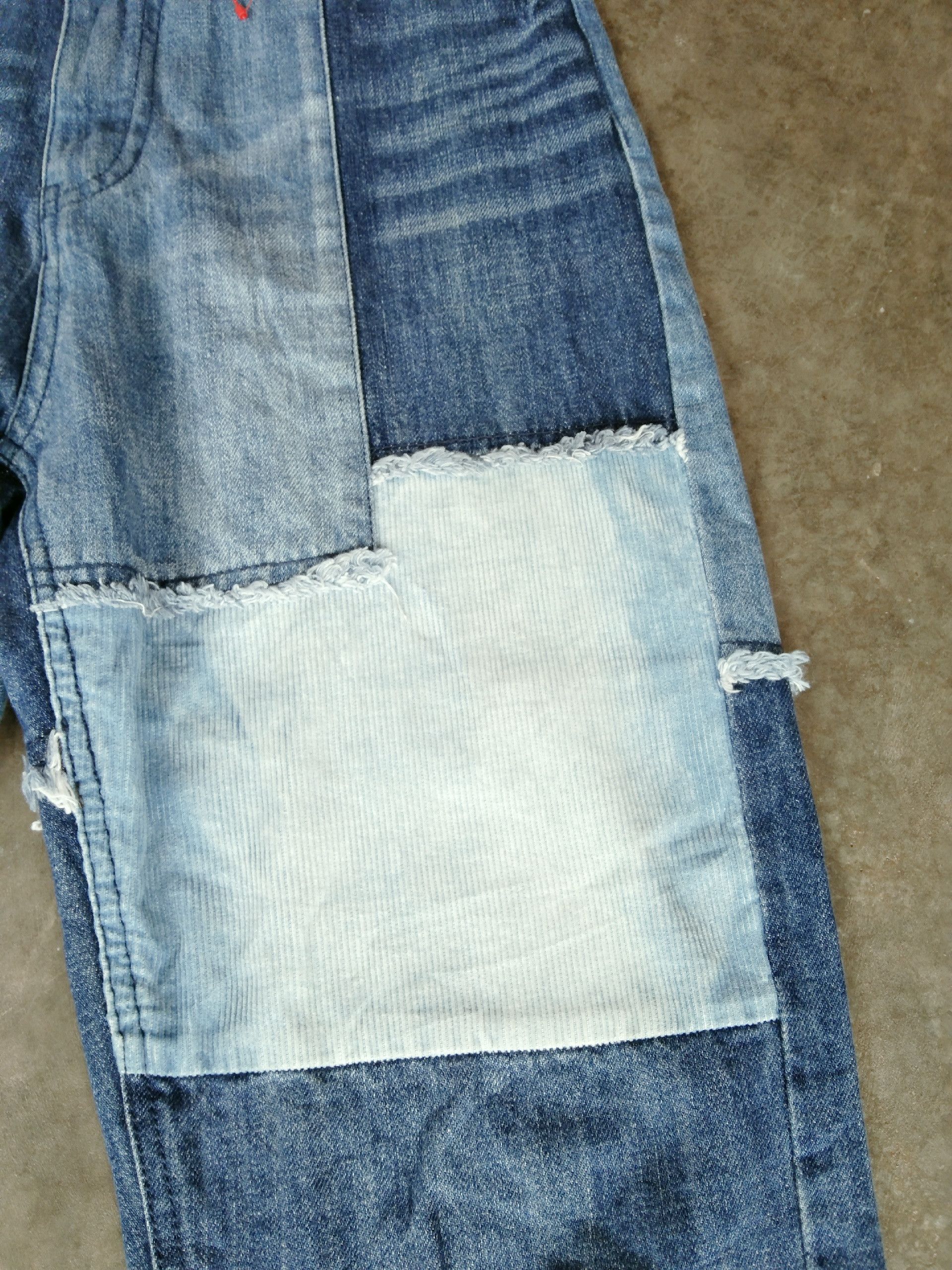 Japanese Brand × Jean Japanese Brand As Know As Patchwork Cropped Jeans Size US 29 - 5 Thumbnail