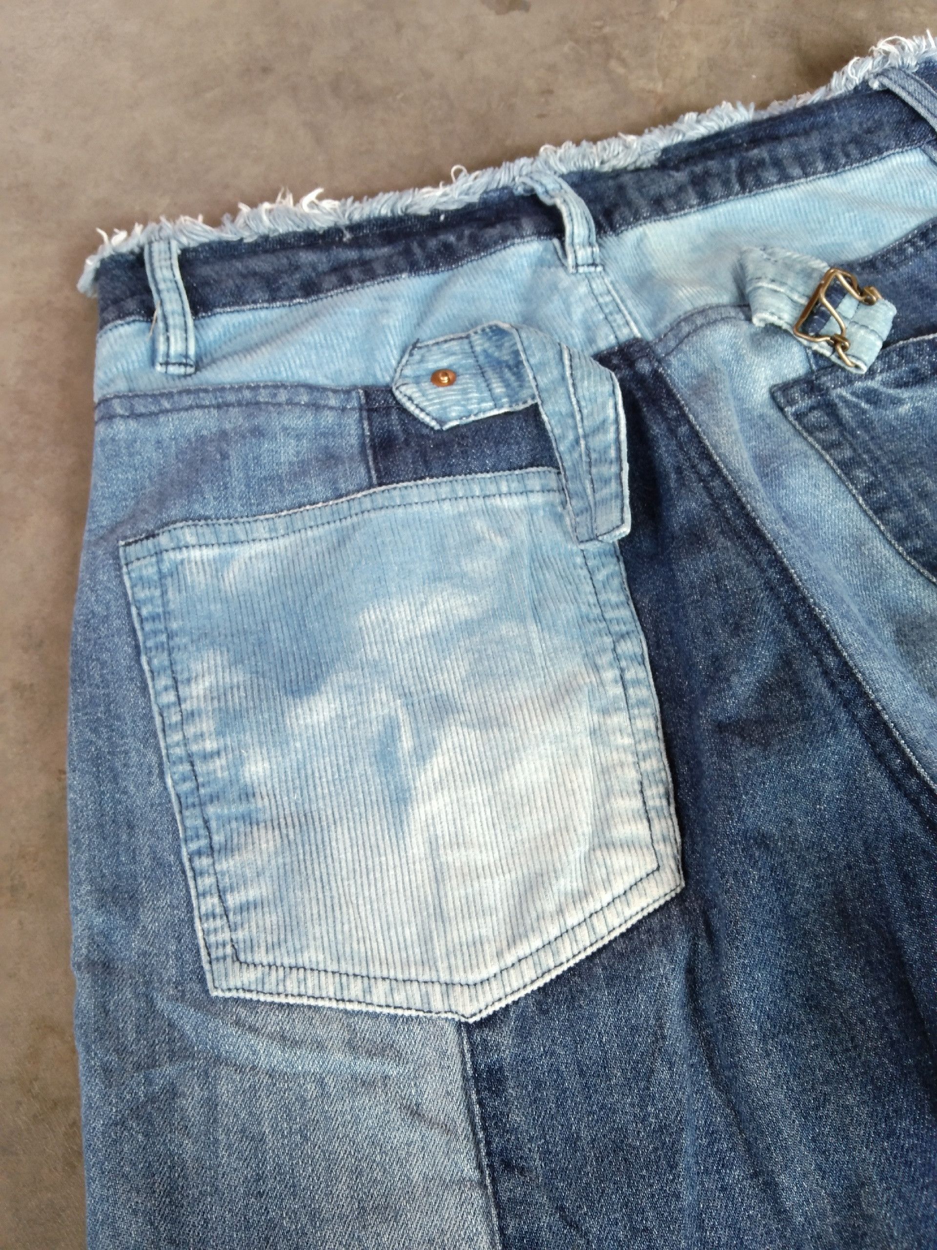 Japanese Brand × Jean Japanese Brand As Know As Patchwork Cropped Jeans Size US 29 - 3 Thumbnail