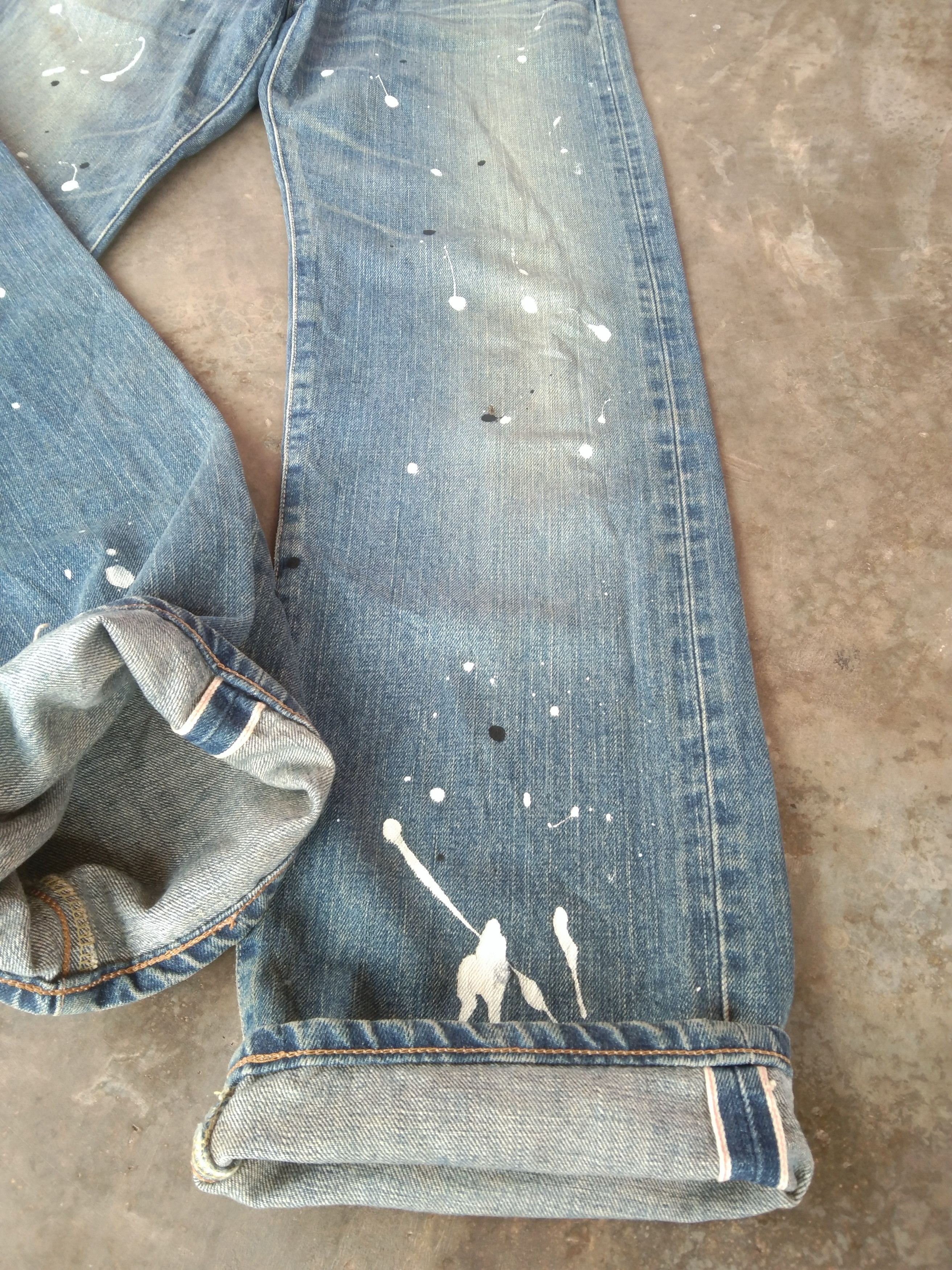 Japanese Brand × Jean × Vintage 90s Vintage Edwin 505x Japan Selvedge Redline Painter Jeans Size US 30 / EU 46 - 3 Thumbnail