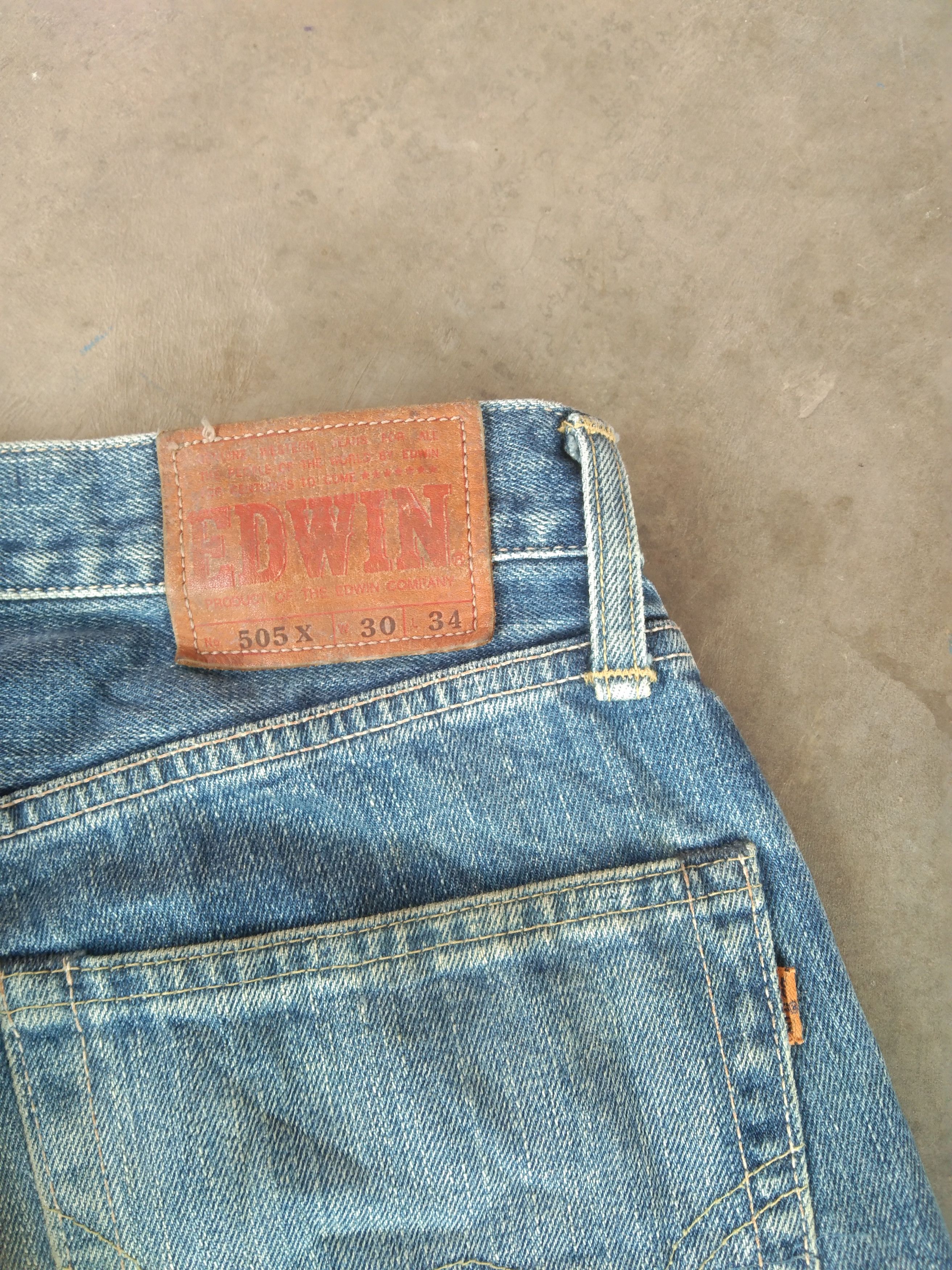 Japanese Brand × Jean × Vintage 90s Vintage Edwin 505x Japan Selvedge Redline Painter Jeans Size US 30 / EU 46 - 4 Thumbnail