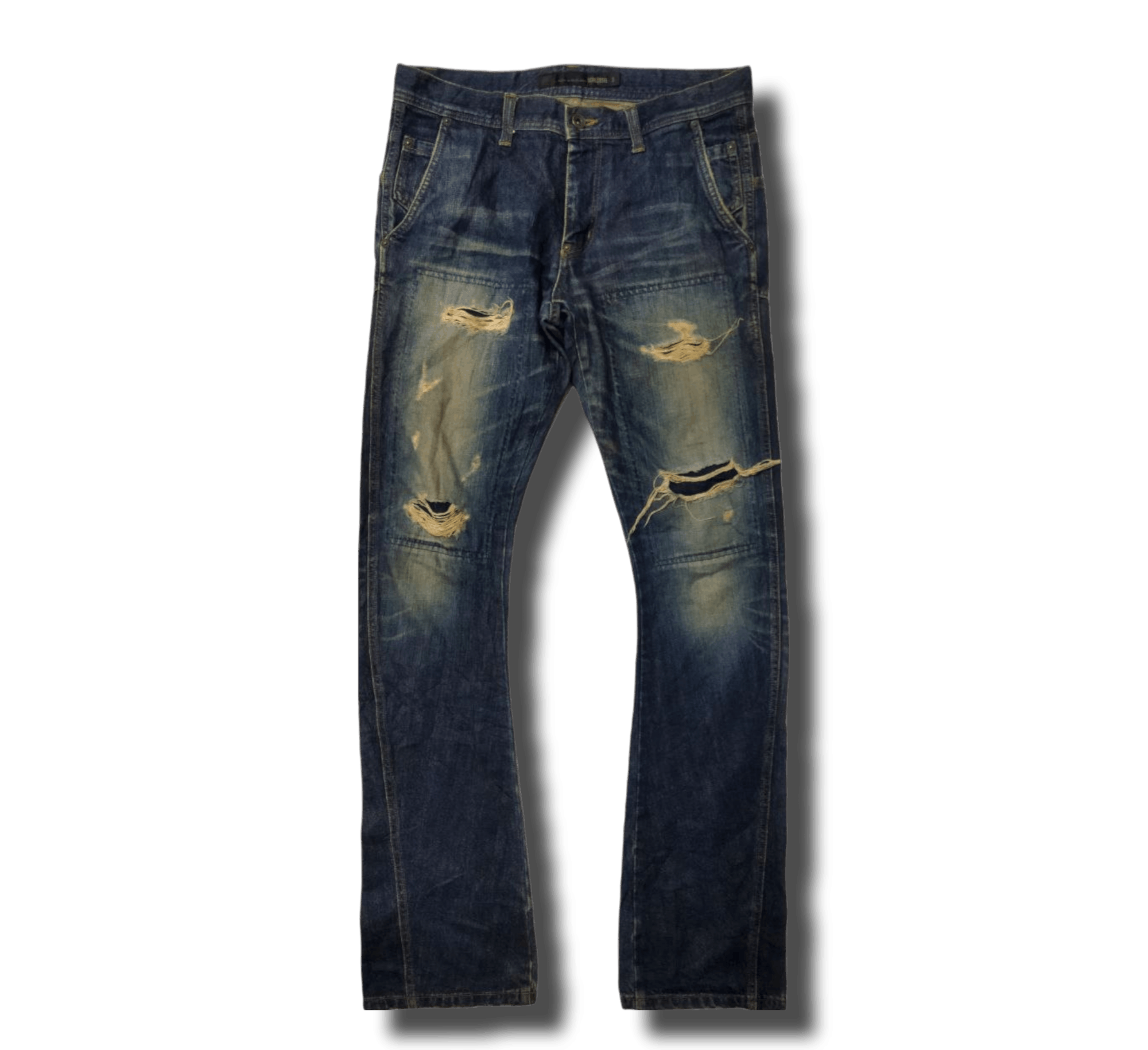Schlussel Schlussel Japan Distressed Style Jeans Size US 33 - 1 Thumbnail