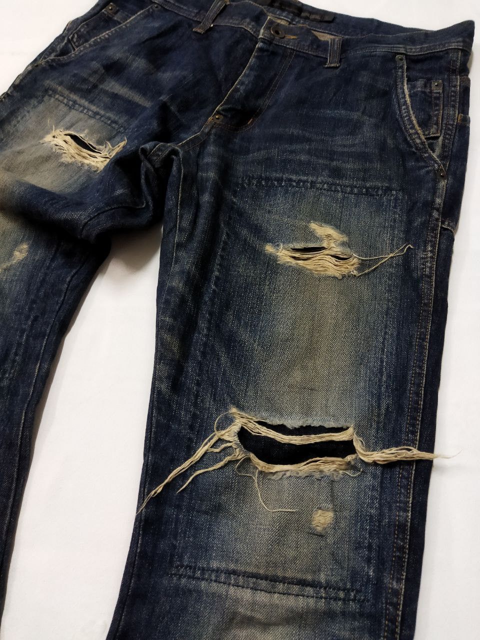 Schlussel Schlussel Japan Distressed Style Jeans Size US 33 - 11 Thumbnail