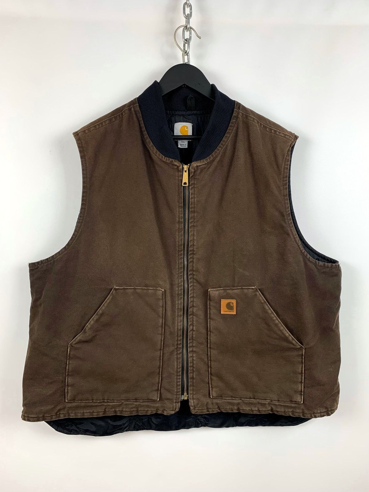 Carhartt 90s Vintage Carhartt Brown Work Vest Jacket Size US XXL / EU 58 / 5 - 1 Thumbnail