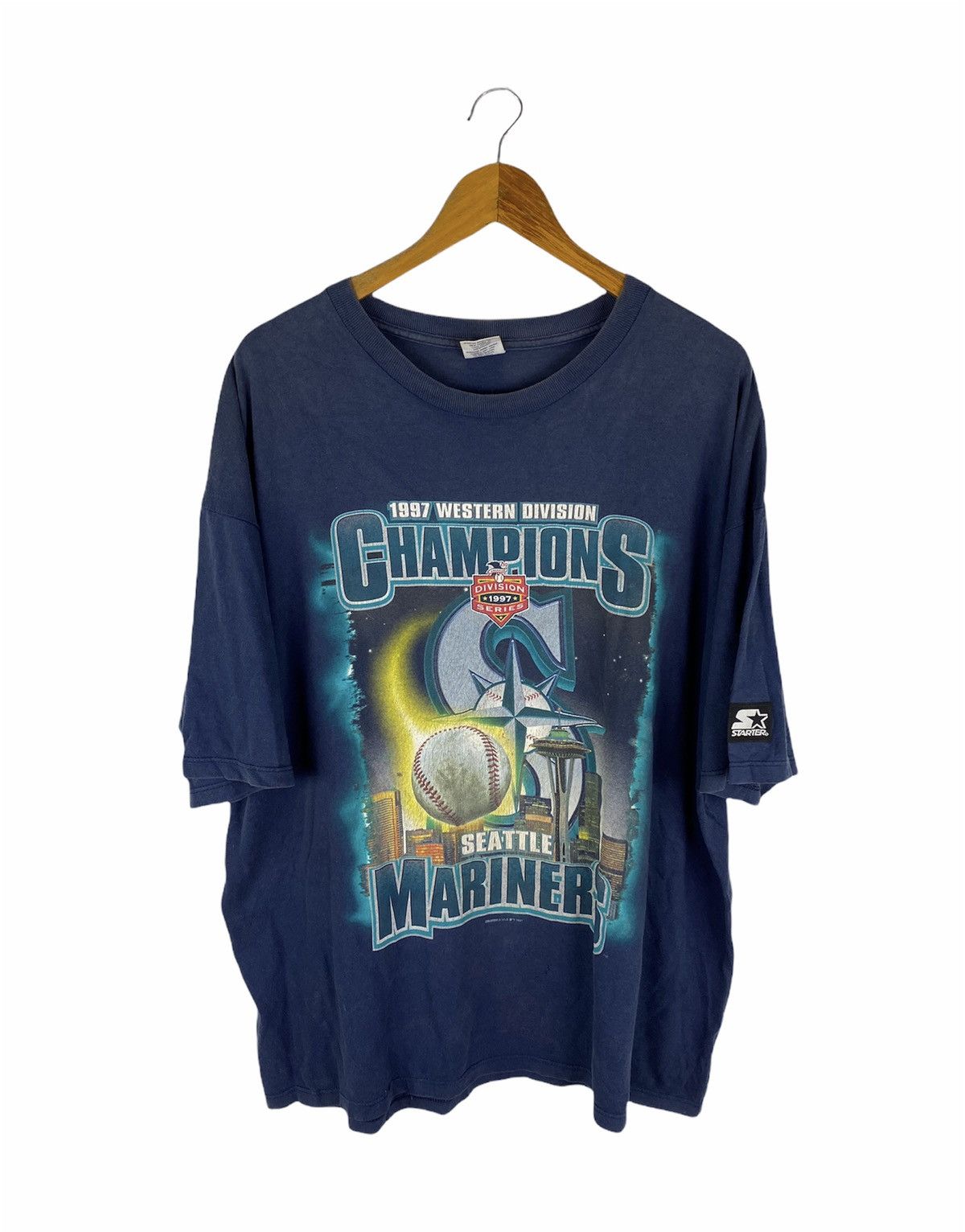 MLB × Starter × Vintage 🔥SALE🔥VINTAGE WESTERN DIVISION CHAMPIONS SEATTLE MARINES Size US XL / EU 56 / 4 - 1 Thumbnail
