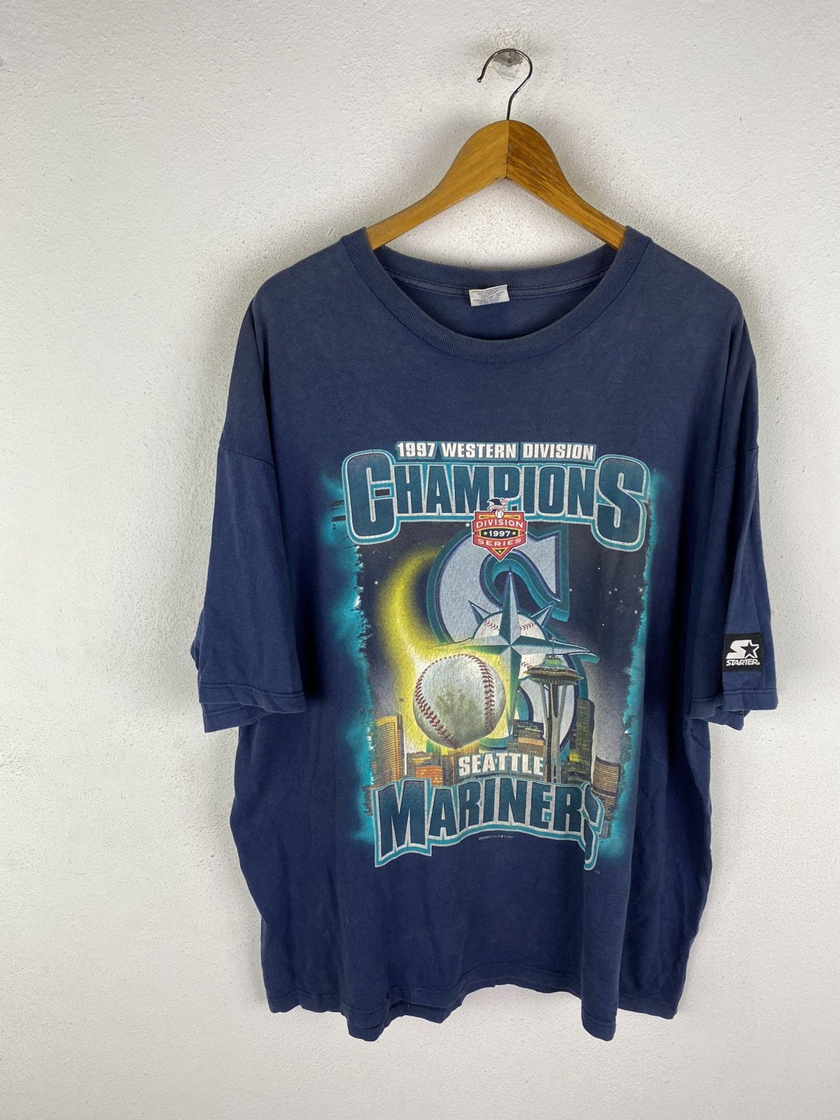 MLB × Starter × Vintage 🔥SALE🔥VINTAGE WESTERN DIVISION CHAMPIONS SEATTLE MARINES Size US XL / EU 56 / 4 - 4 Thumbnail