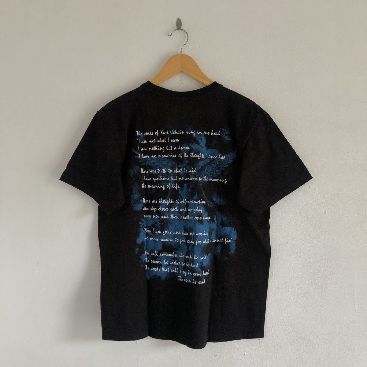 Band Tees × Vintage Vintage 90s bootleg Kurt Cobain memorial t-shirt Size US M / EU 48-50 / 2 - 2 Thumbnail