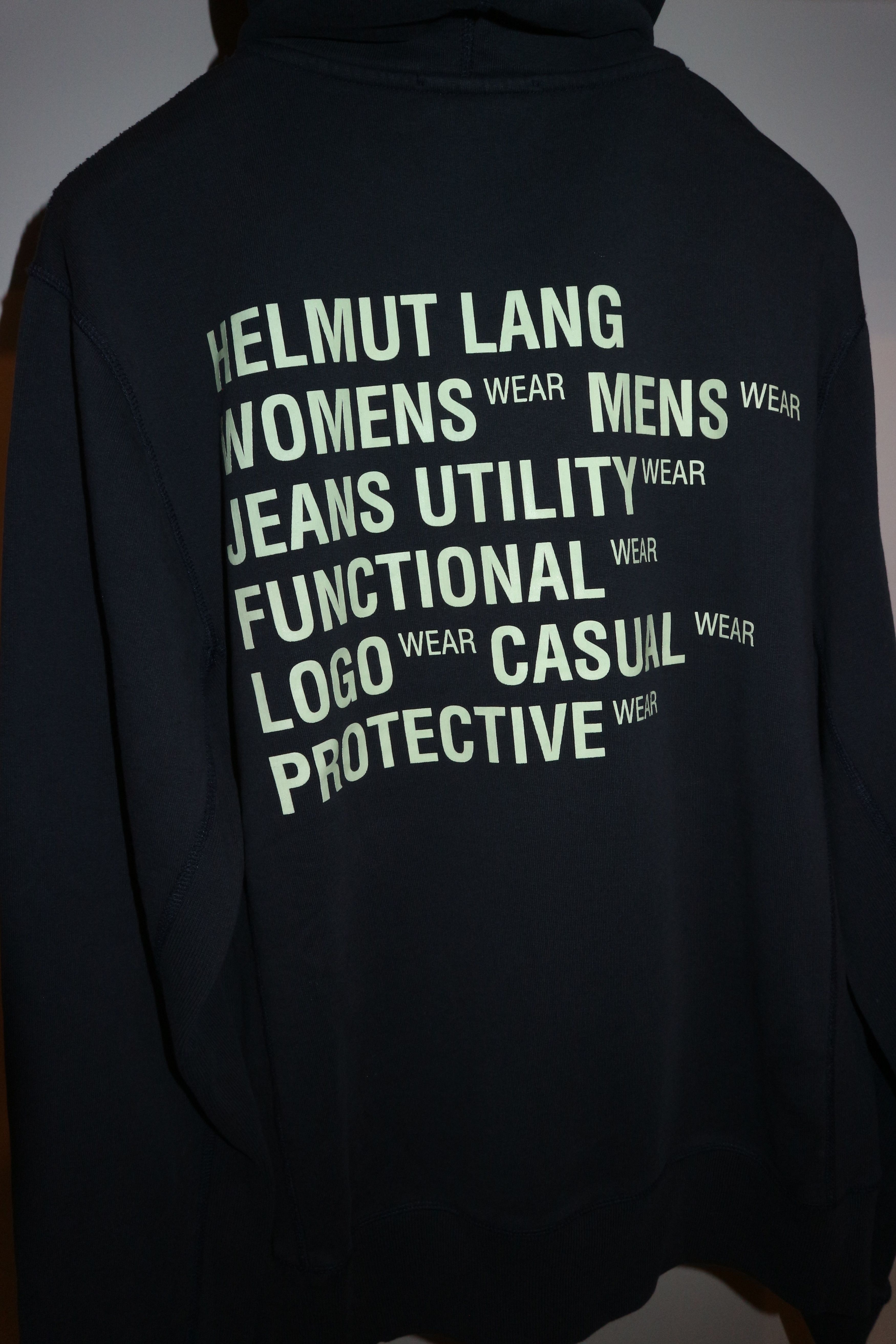 Helmut Lang glow in the dark logo hoodie Size US M / EU 48-50 / 2 - 9 Thumbnail