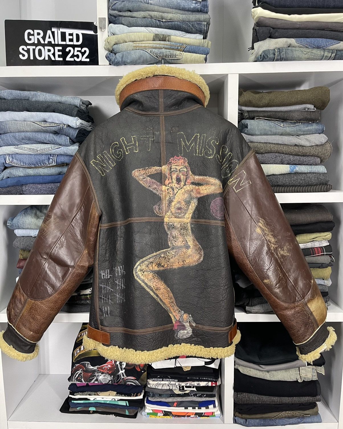 AVIREX B3 jacket Vintage『Night Mission』 - レザージャケット 