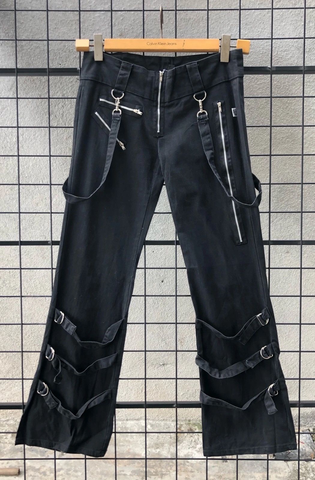 Japanese Brand Ice Hysteric Glamour Inspires Bondages Punk Zipper Pants Size US 29 - 1 Thumbnail