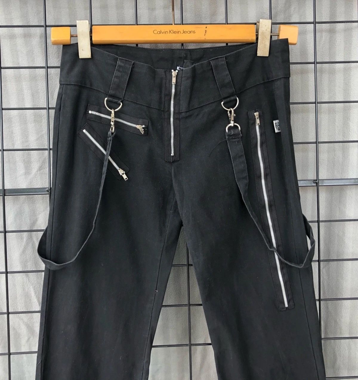 Japanese Brand Ice Hysteric Glamour Inspires Bondages Punk Zipper Pants Size US 29 - 3 Thumbnail