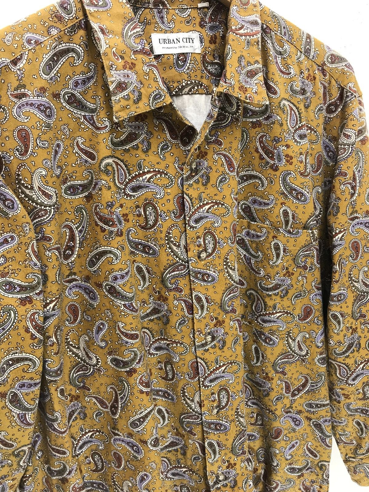 Japanese Brand Urban City Paisley All Over Button Shirt Regular 5🟩9 Size US L / EU 52-54 / 3 - 3 Thumbnail
