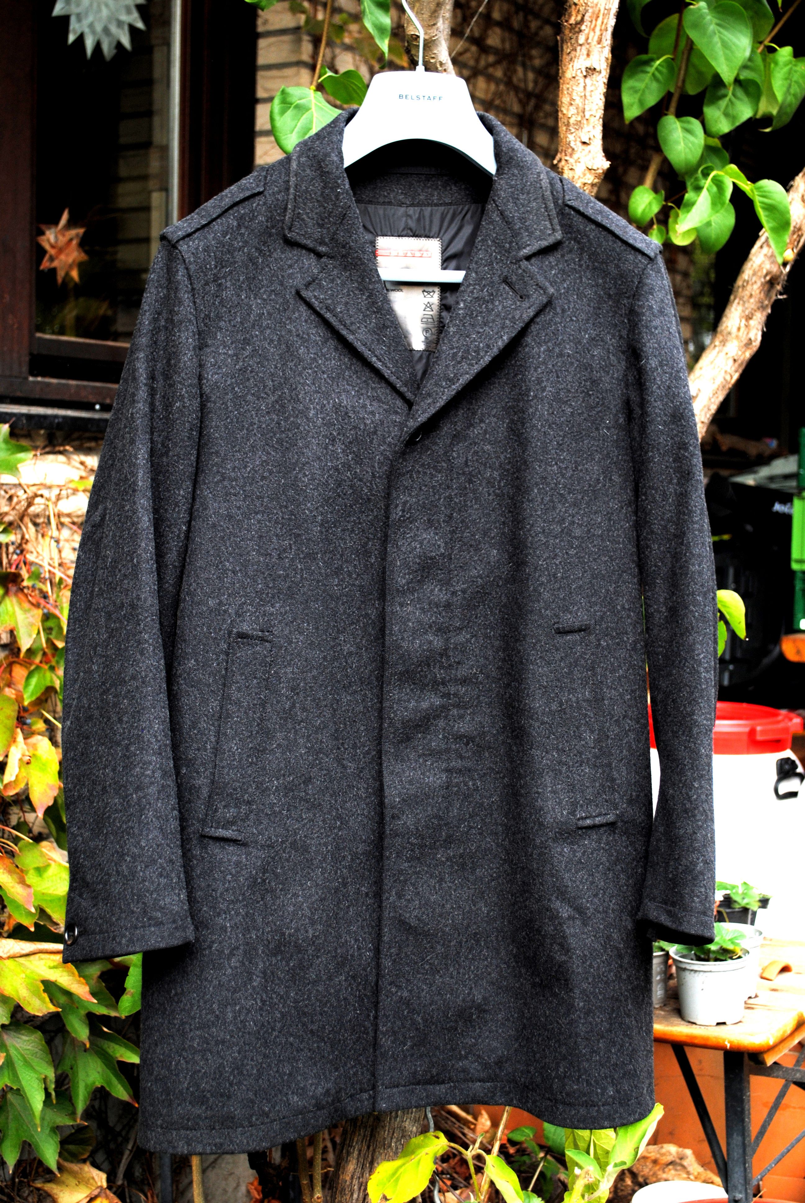 image of Prada 2006 Wool Coat in Black, Men's (Size Large)