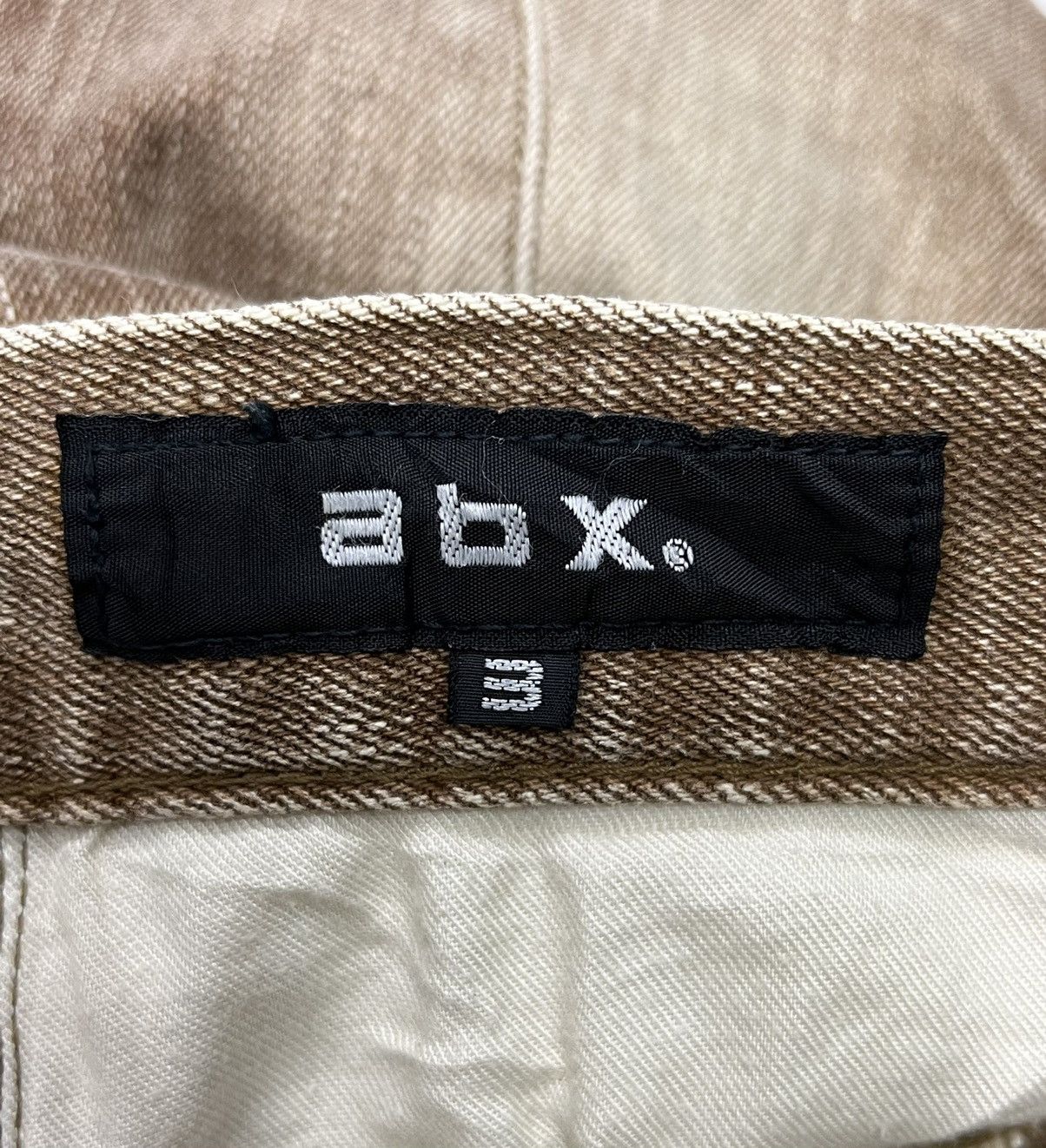 ABAHOUSE 🔥ABX Japan Vtg Symmetrical Patchwork Flare Stretch Denim Size US 31 - 8 Thumbnail