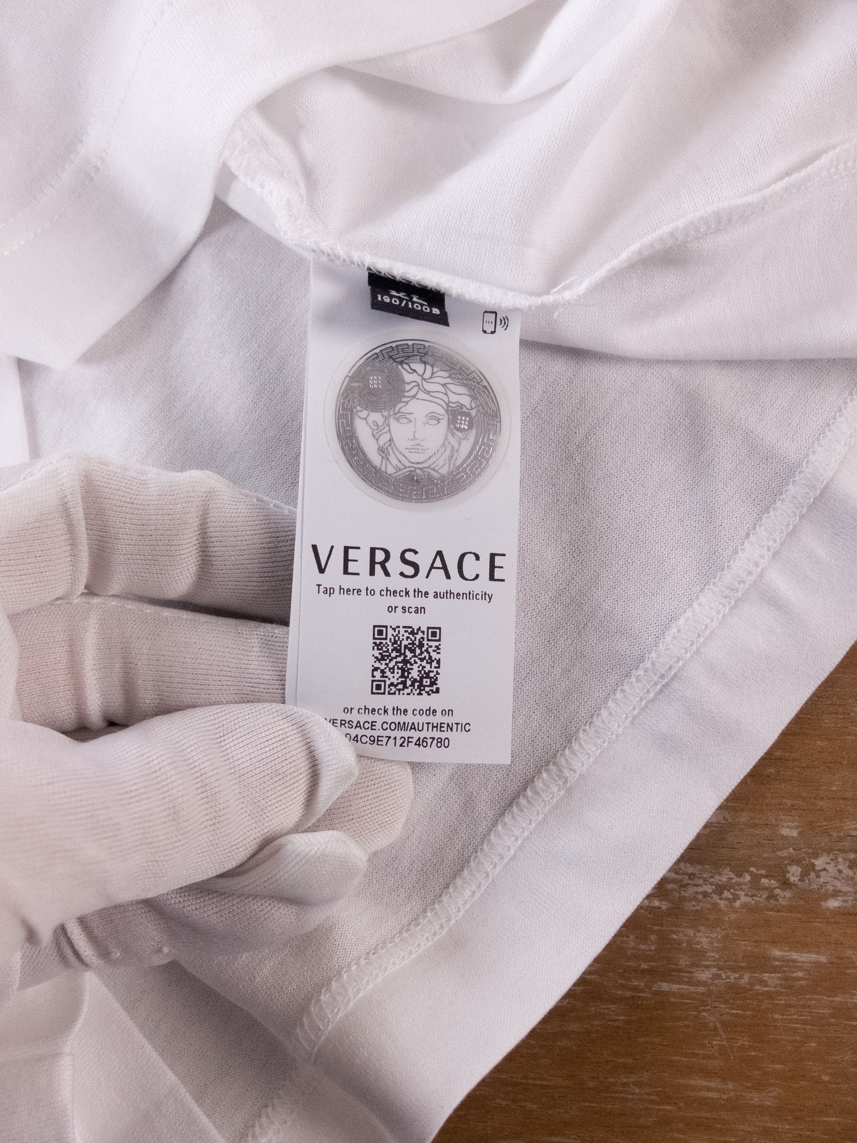 Versace VERSACE white slim fit Medusa logo print t-shirt XL Size US XL / EU 56 / 4 - 8 Thumbnail