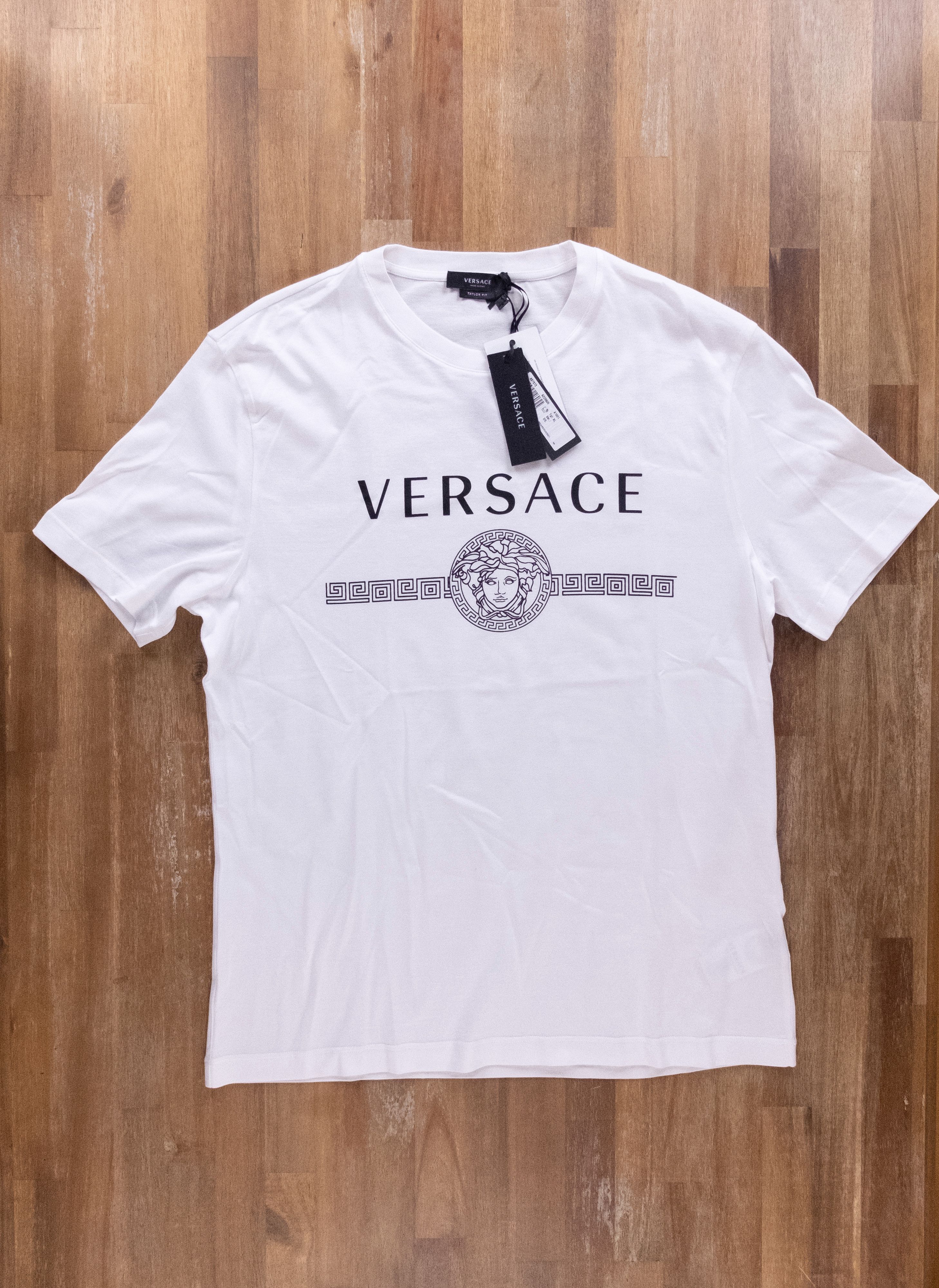 Versace VERSACE white slim fit Medusa logo print t-shirt XL Size US XL / EU 56 / 4 - 4 Thumbnail