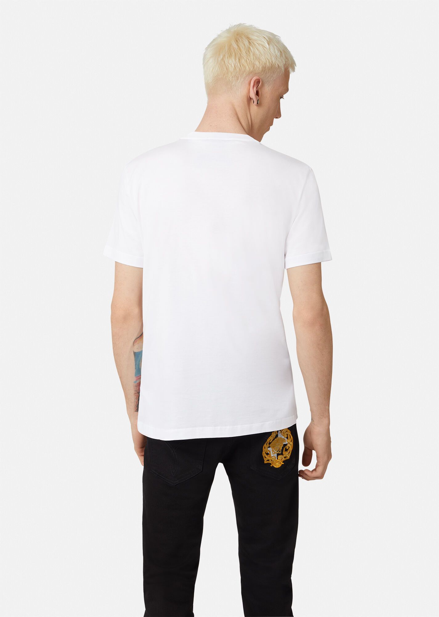 Versace VERSACE white slim fit Medusa logo print t-shirt XL Size US XL / EU 56 / 4 - 2 Thumbnail