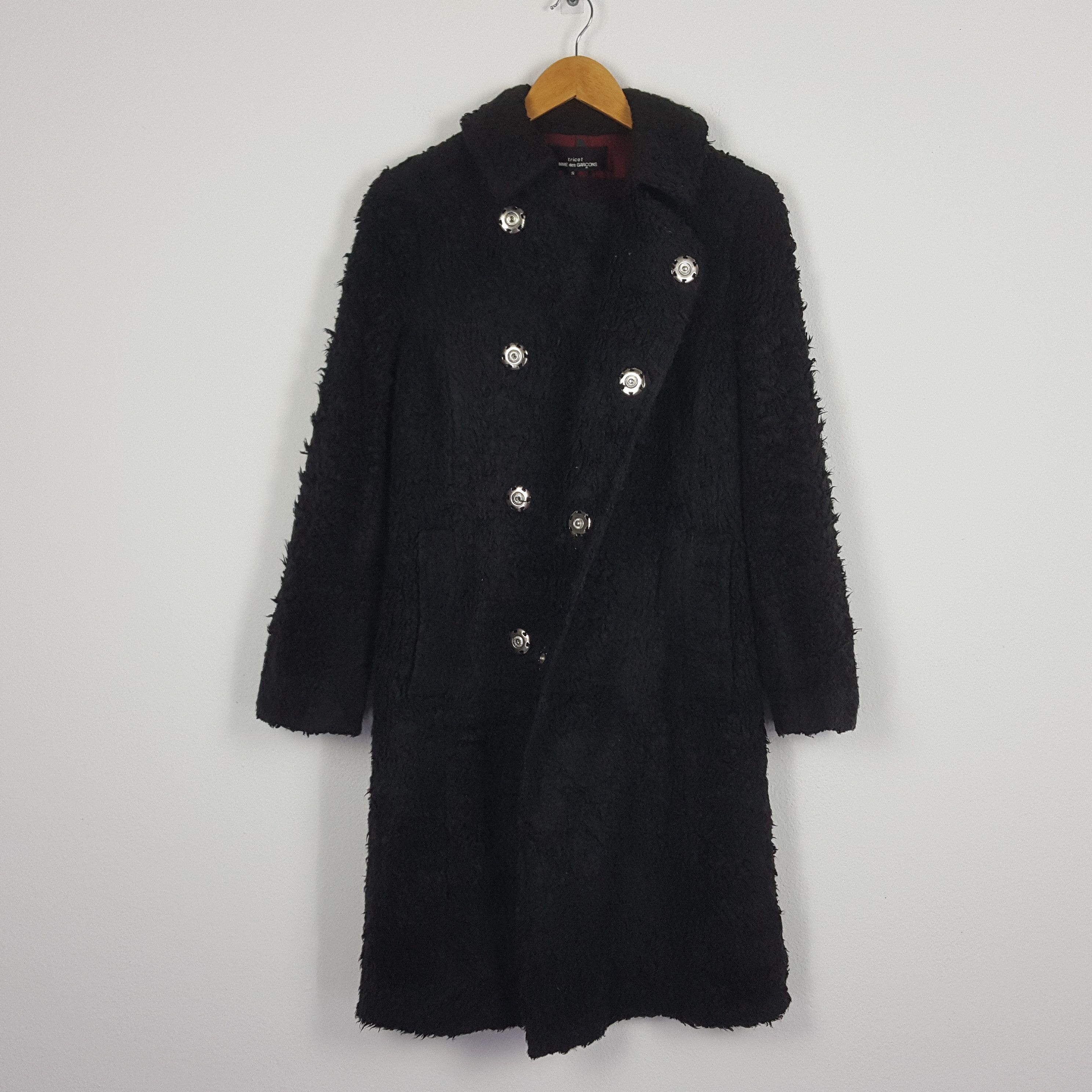 AD 1999 tricot COMME des GARONS ウールジャケット Vintage 90s Comme Des Garçons Tricot AW96 Fur Button Jacket