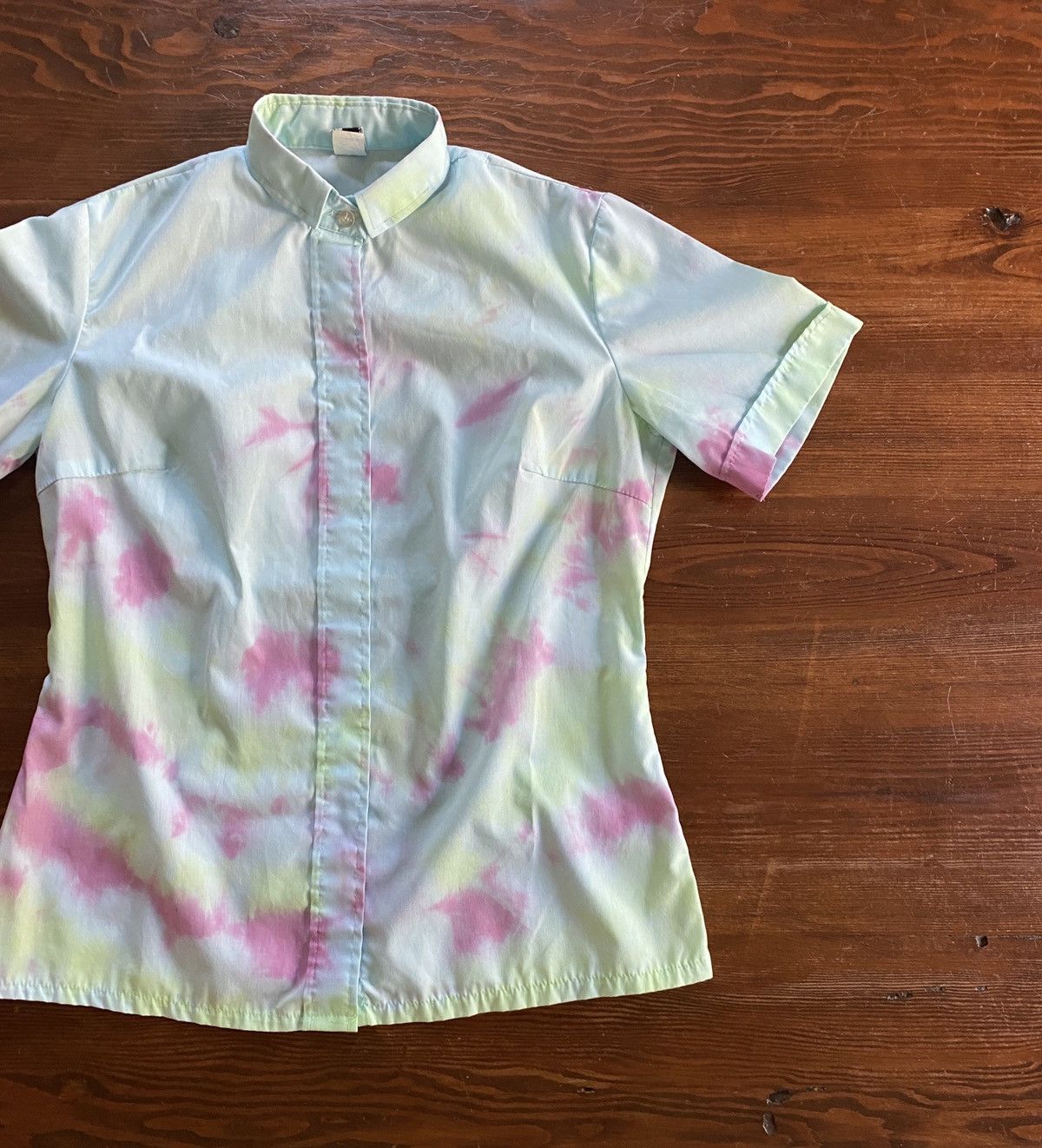 Retrofit Vintage 60’s Friar Tuck Tie Dye Short Sleeve Button Up Size XS / US 0-2 / IT 36-38 - 1 Thumbnail
