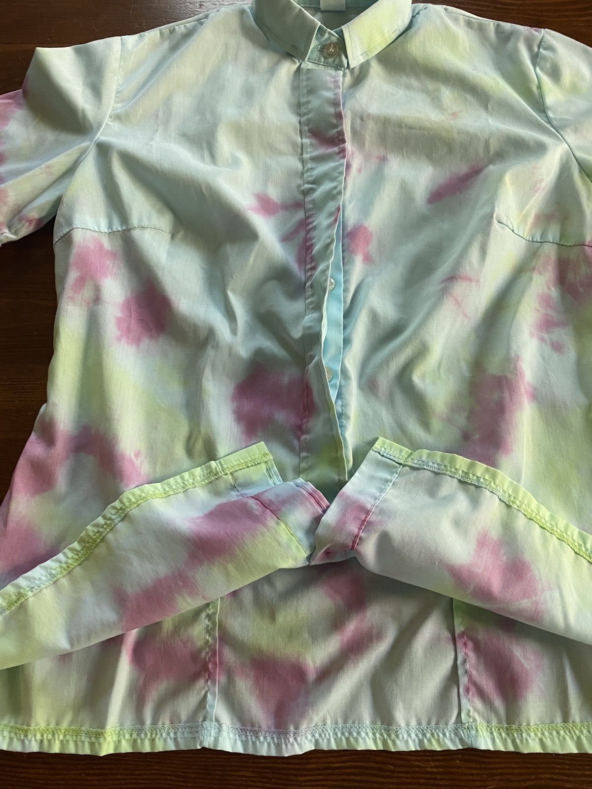 Retrofit Vintage 60’s Friar Tuck Tie Dye Short Sleeve Button Up Size XS / US 0-2 / IT 36-38 - 7 Thumbnail