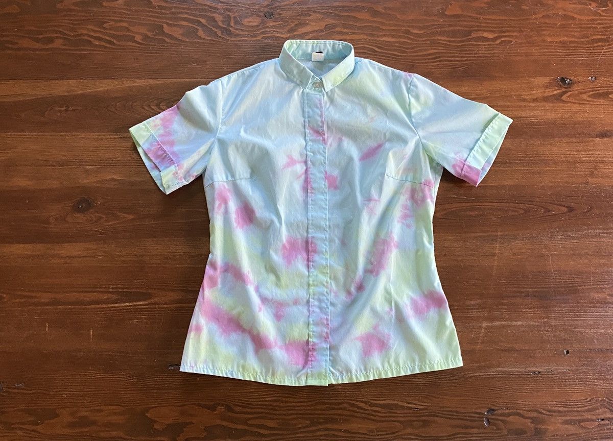 Retrofit Vintage 60’s Friar Tuck Tie Dye Short Sleeve Button Up Size XS / US 0-2 / IT 36-38 - 2 Thumbnail