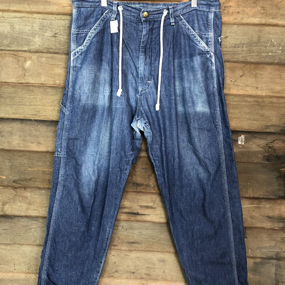 Japanese Brand Lee vintage Blue Denim Jeans Pants #4589 Size US 34 / EU 50 - 4 Thumbnail