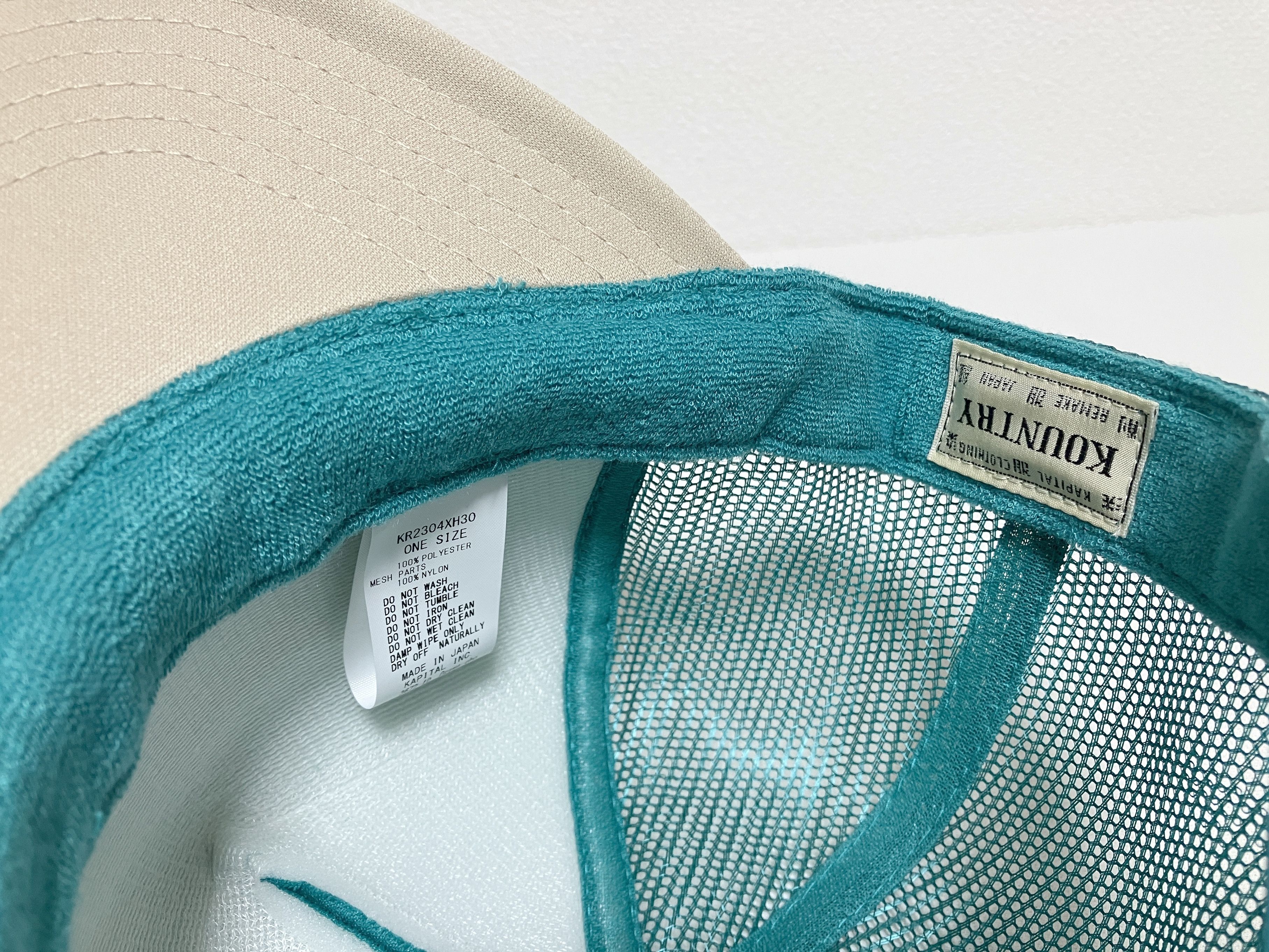 Kapital kapital kountry Dirty Shrink truck cap hat trucker turquoise Size ONE SIZE - 4 Thumbnail