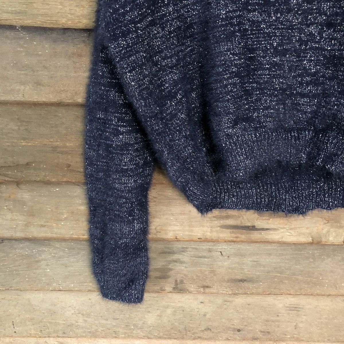 Vintage MYU D.Blue Shag Shaggy Fur Mohair Knitwear #6969 Size US M / EU 48-50 / 2 - 4 Thumbnail