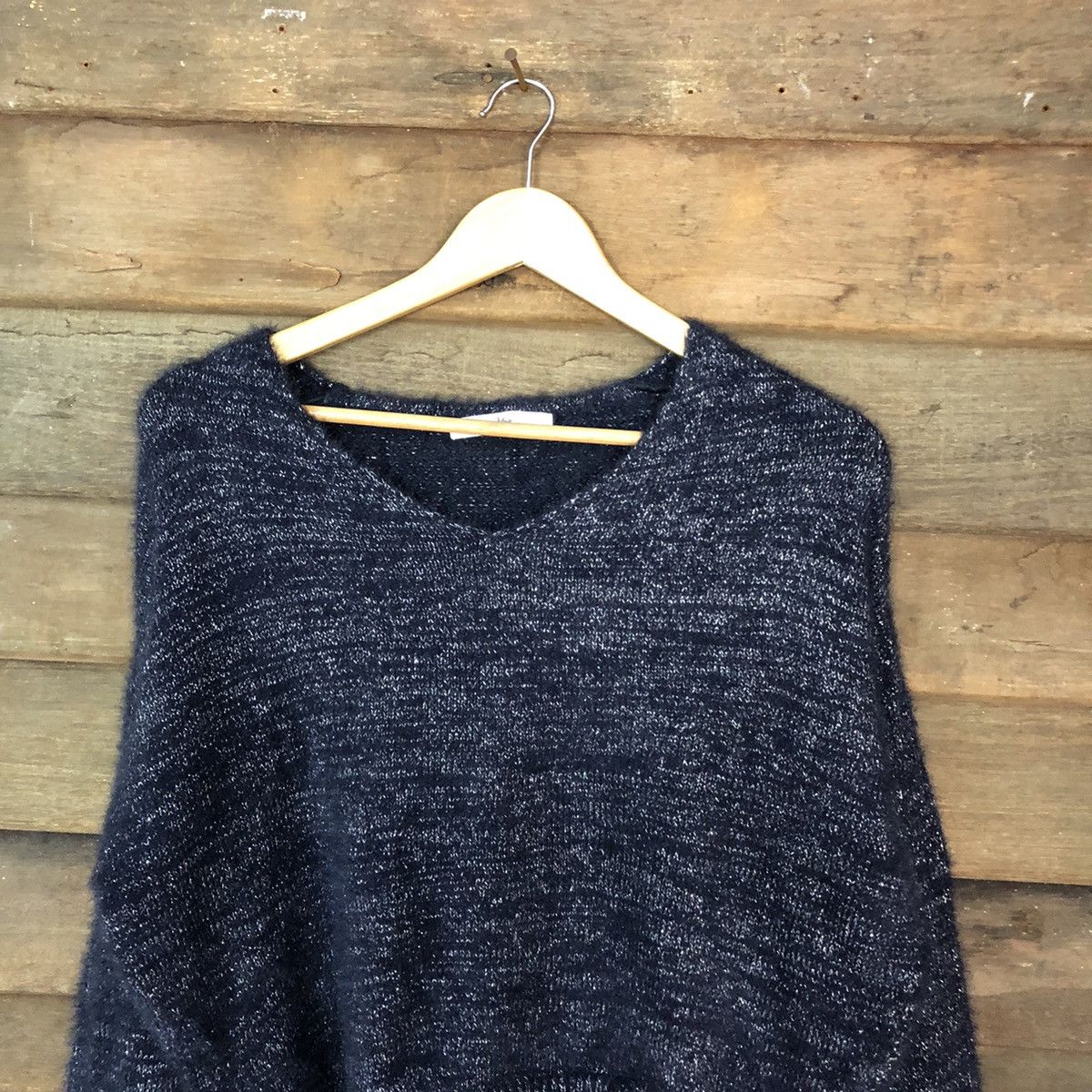 Vintage MYU D.Blue Shag Shaggy Fur Mohair Knitwear #6969 Size US M / EU 48-50 / 2 - 2 Thumbnail